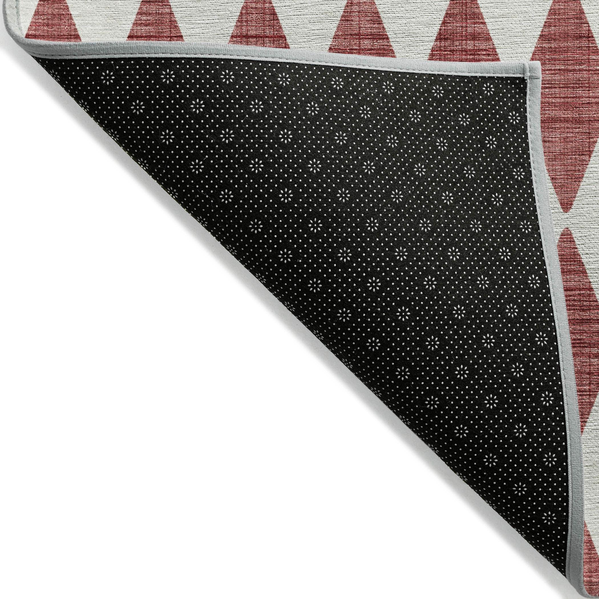 Addison Rugs Chantille ACN578 Burgundy 1'8" x 2'6" Indoor Outdoor Area Rug, Easy Clean, Machine Washable, Non Shedding, Bedroom, Living Room, Dining Room, Kitchen, Patio Rug