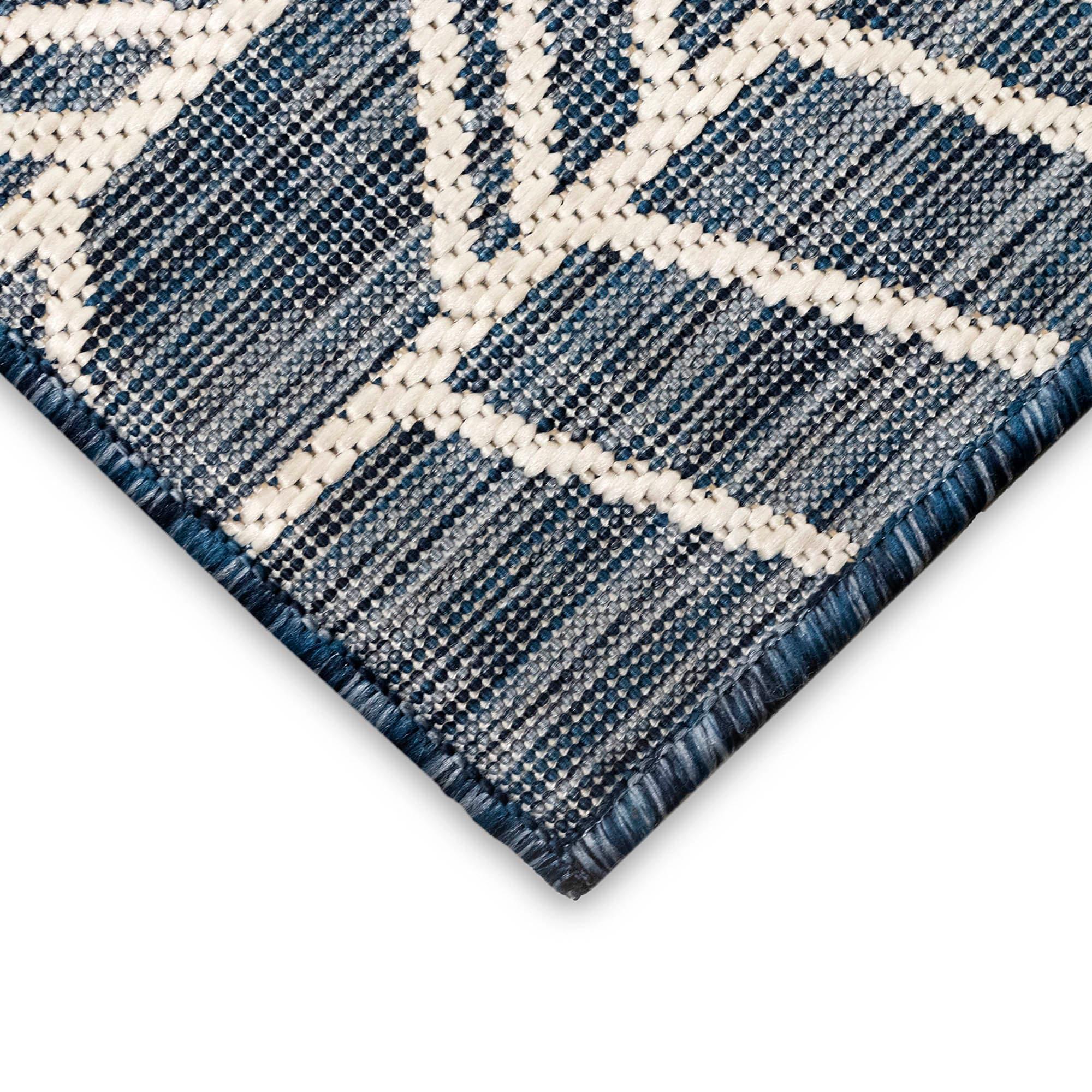 Liora Manne  Carmel Chevron Indoor/Outdoor Rug Navy 3'3" x 4'11" 3' x 5' Navy Rectangle