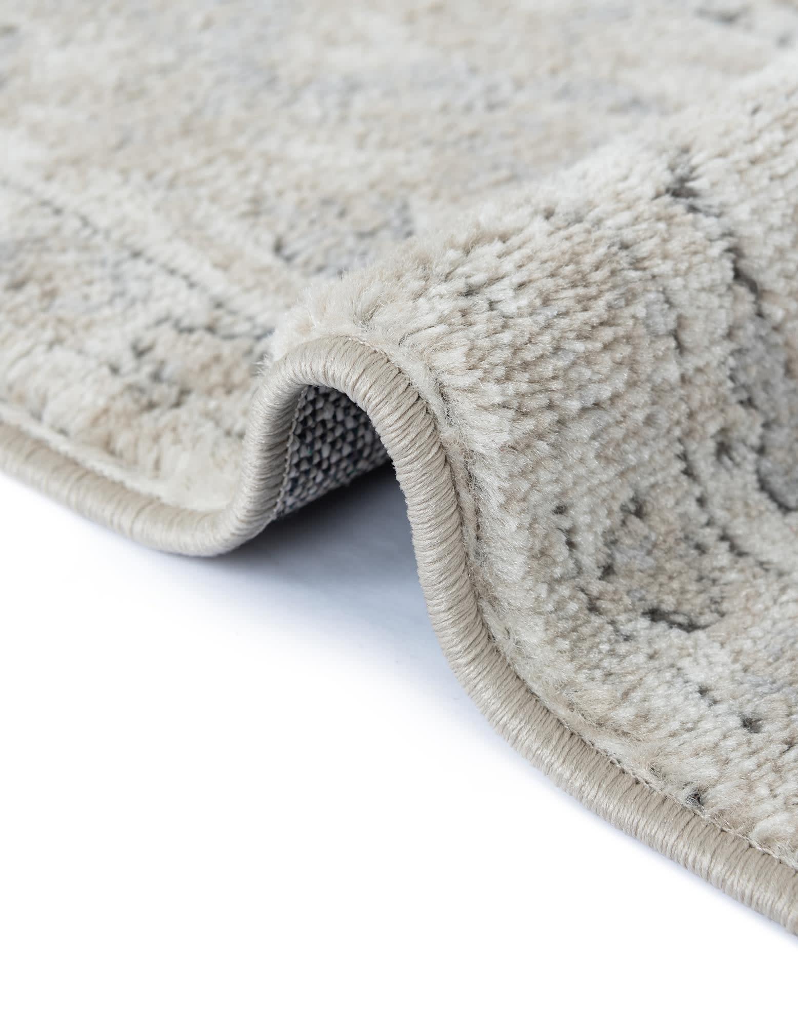 Unique Loom Portland Collection Area Rug - Central (5' 3" Octagon Ivory/Gray)