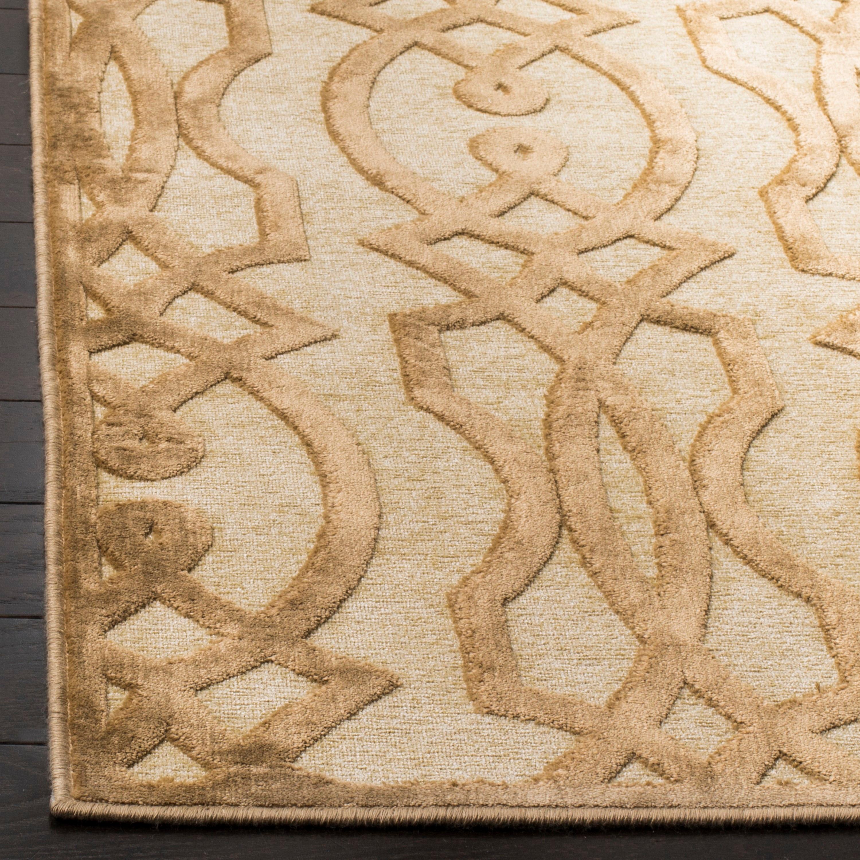 Martha Stewart Villa Screen - MSR4485 - Indoor Power Loomed Area Rugs - Hickory - 5'3"x7'6"