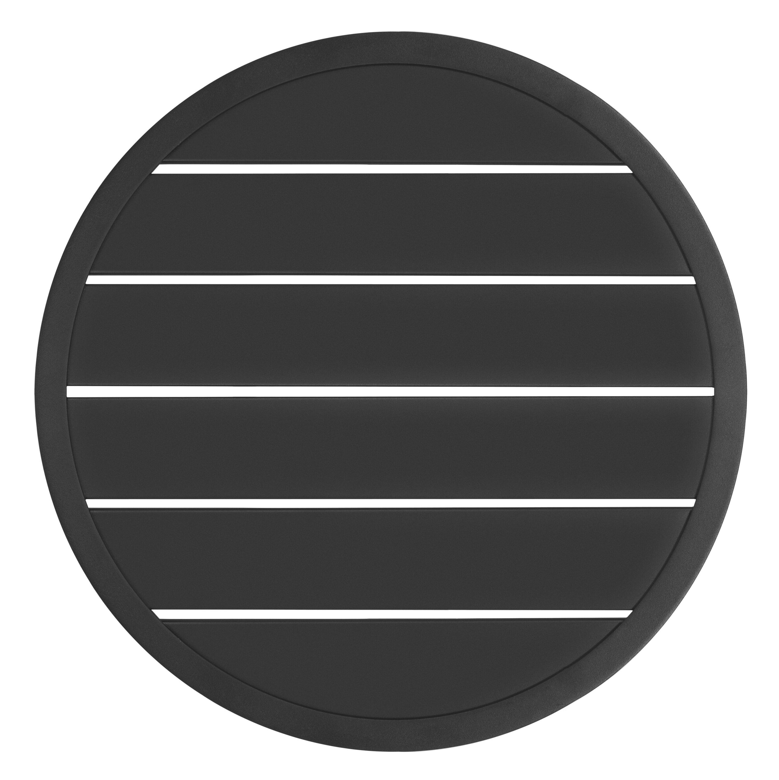 Nuu Garden Outdoor Metal Side Table, Weather Resistant 20’’ Patio Table, Outdoor Bistro Table, Outside End Table for Patio, Pool, Deck, Balcony, Porch, Outdoor or Indoor Use, Black