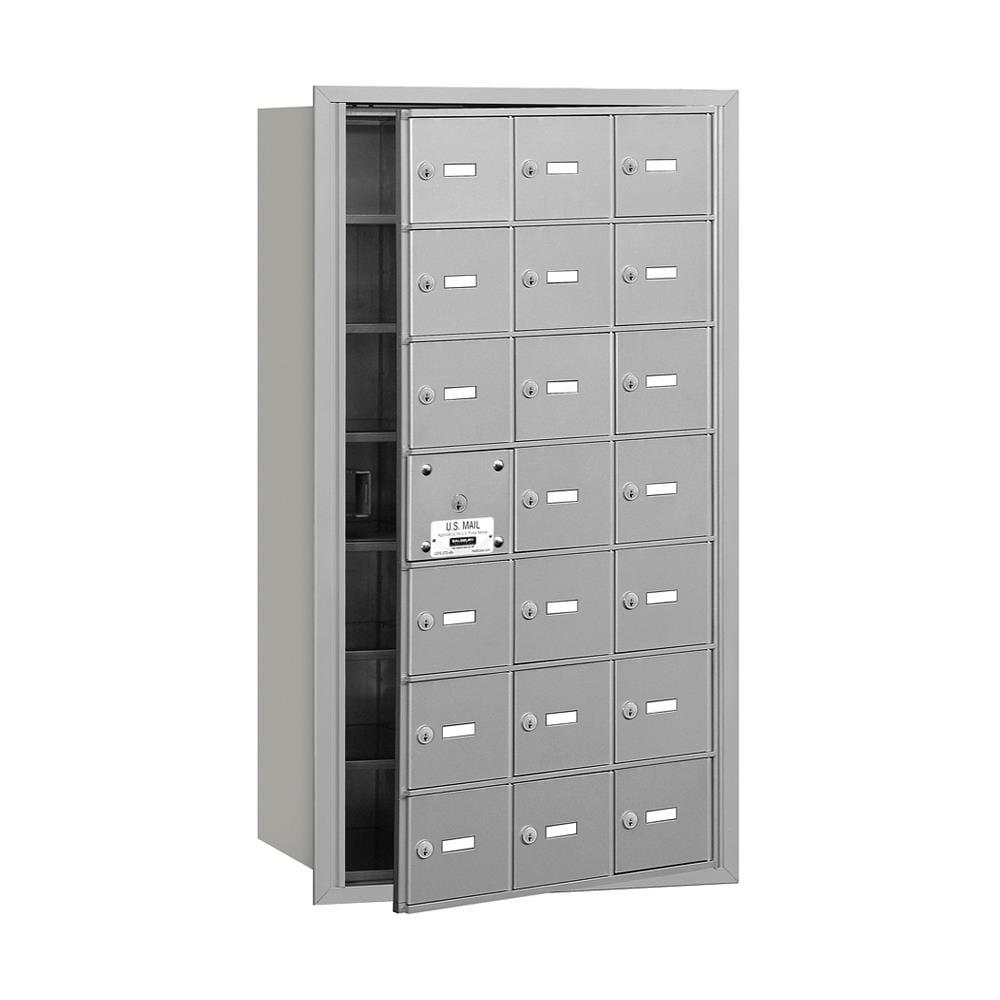 Aluminum Wall Mount Lockable 21-Door Mailbox Unit