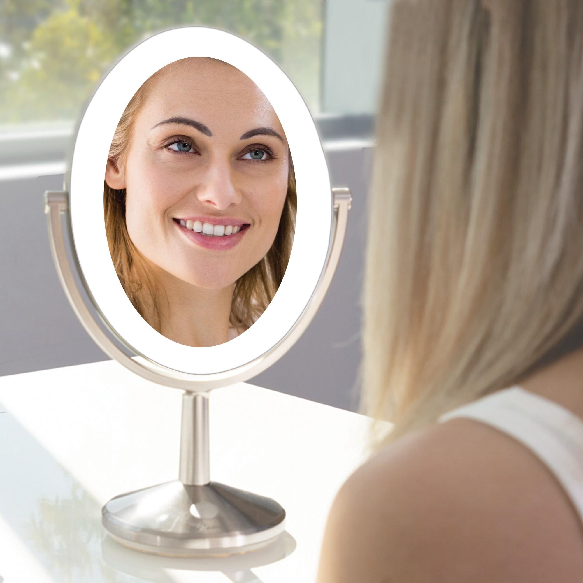 Zadro Newport LED Lighted Makeup Mirrors w/ Magnification & Touch Pad