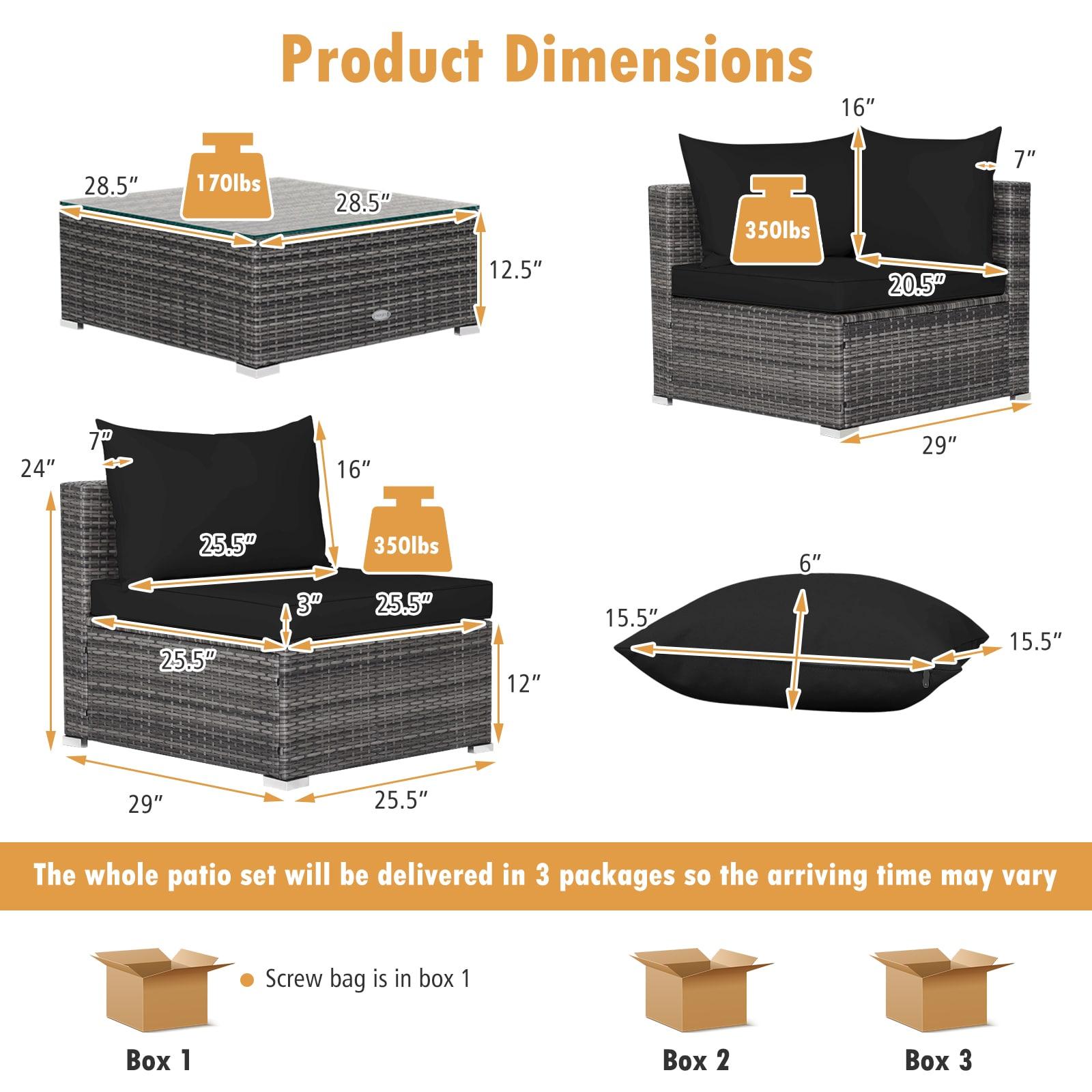 Costway 6 - Person Seating Group with Cushions & Reviews | Wayfair