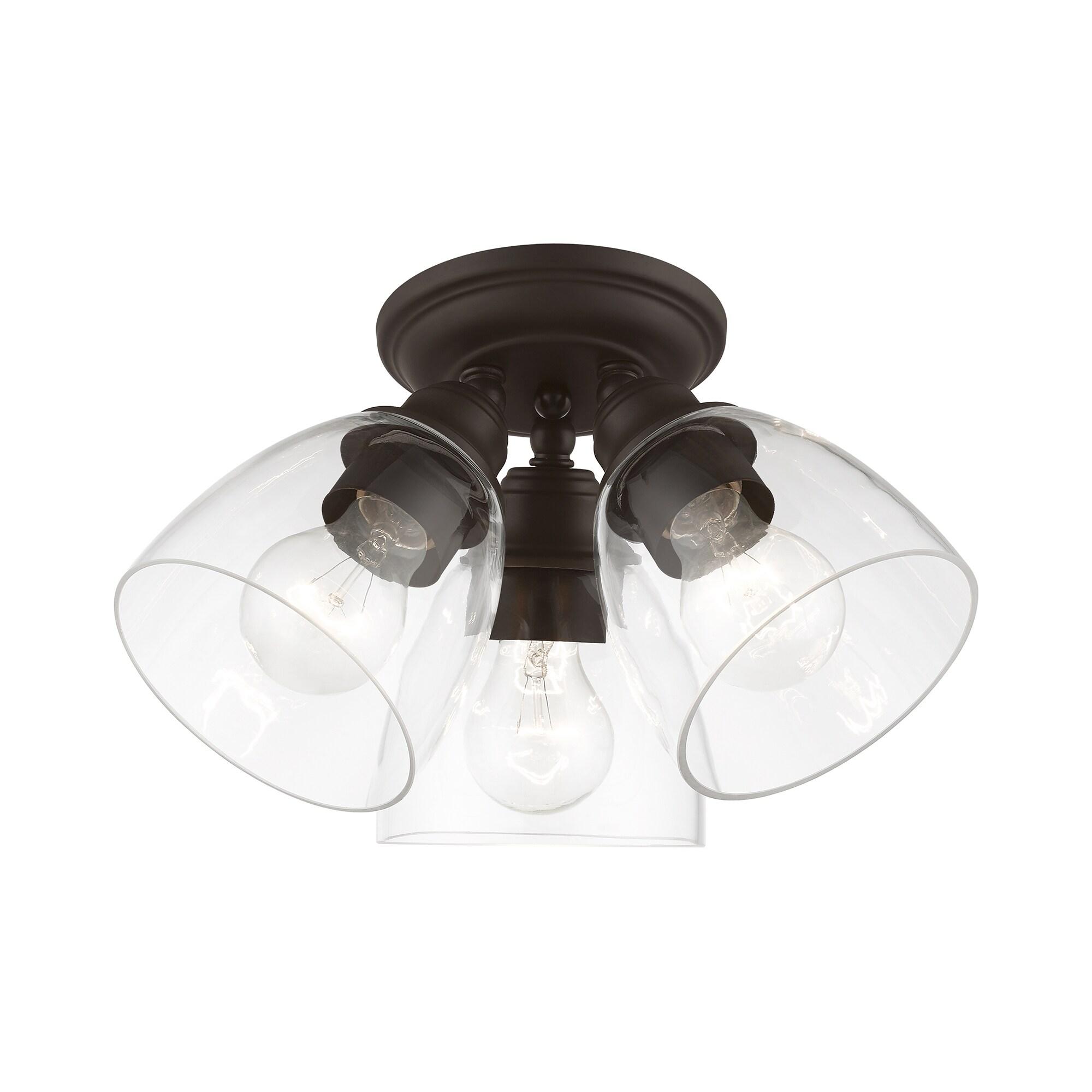 Livex Lighting Montgomery 3 - Light Flush Mount in  Bronze