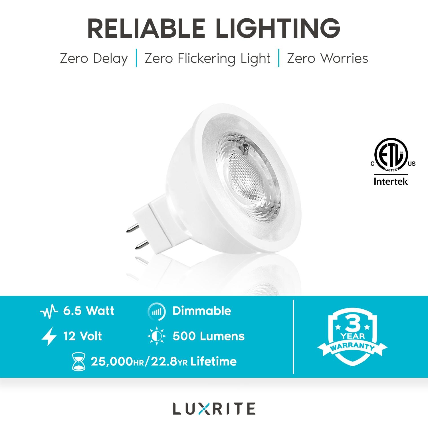 50 Watt Equivalent MR16 GU5.3/Bi-pin Dimmable LED Bulb