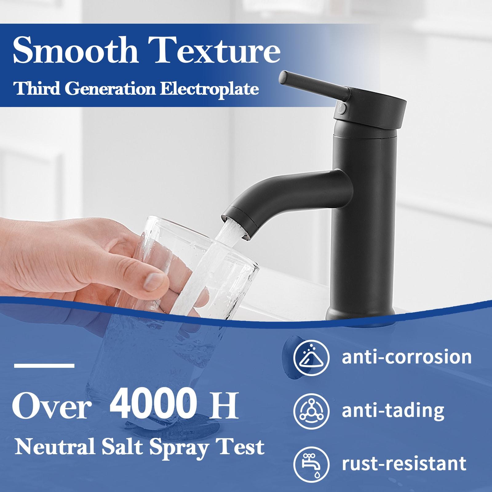 Single-Hole Single-handle Bathroom Faucet with Drain Assembly
