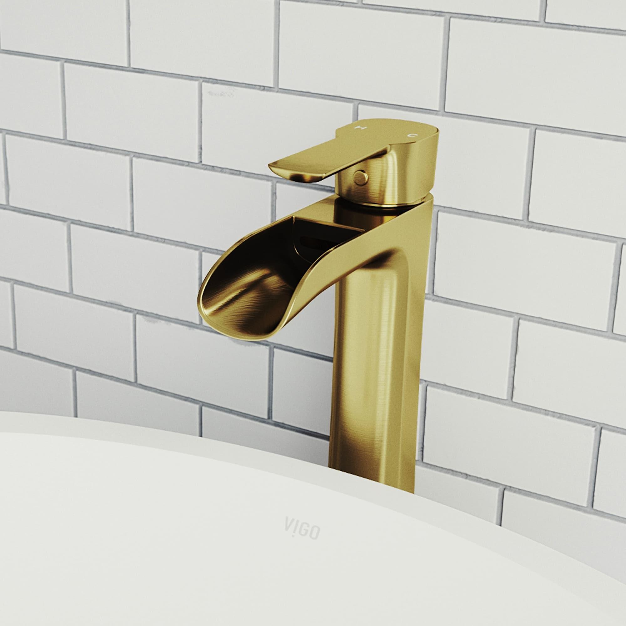 Niko 11" H Single Handle Vessel Sink Bathroom Faucetwith Pop-up Drain