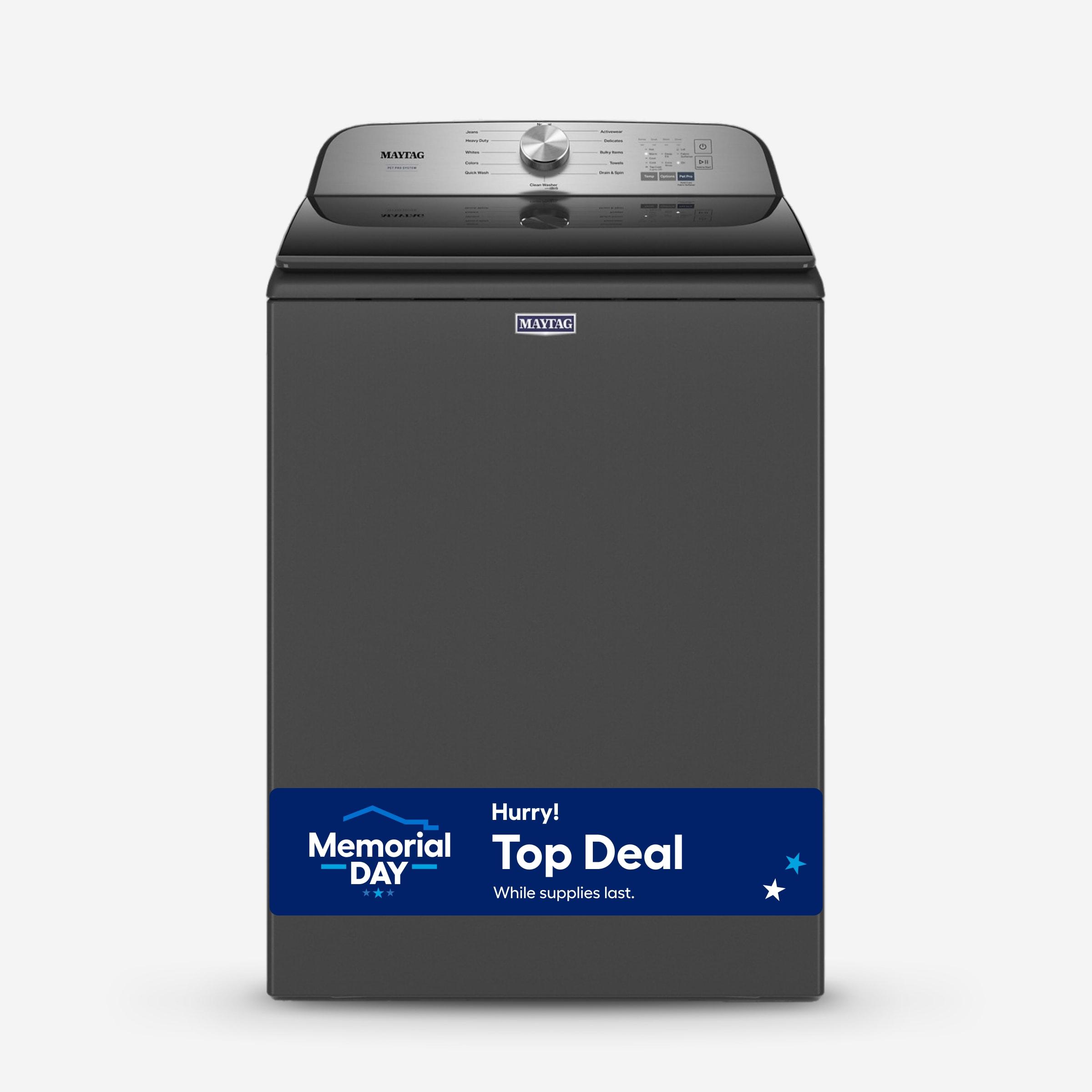 Maytag MVW6500MBK 4.7 Cu. Ft. Volcano Black Pet-Pro Top-Load HE Electric Washer
