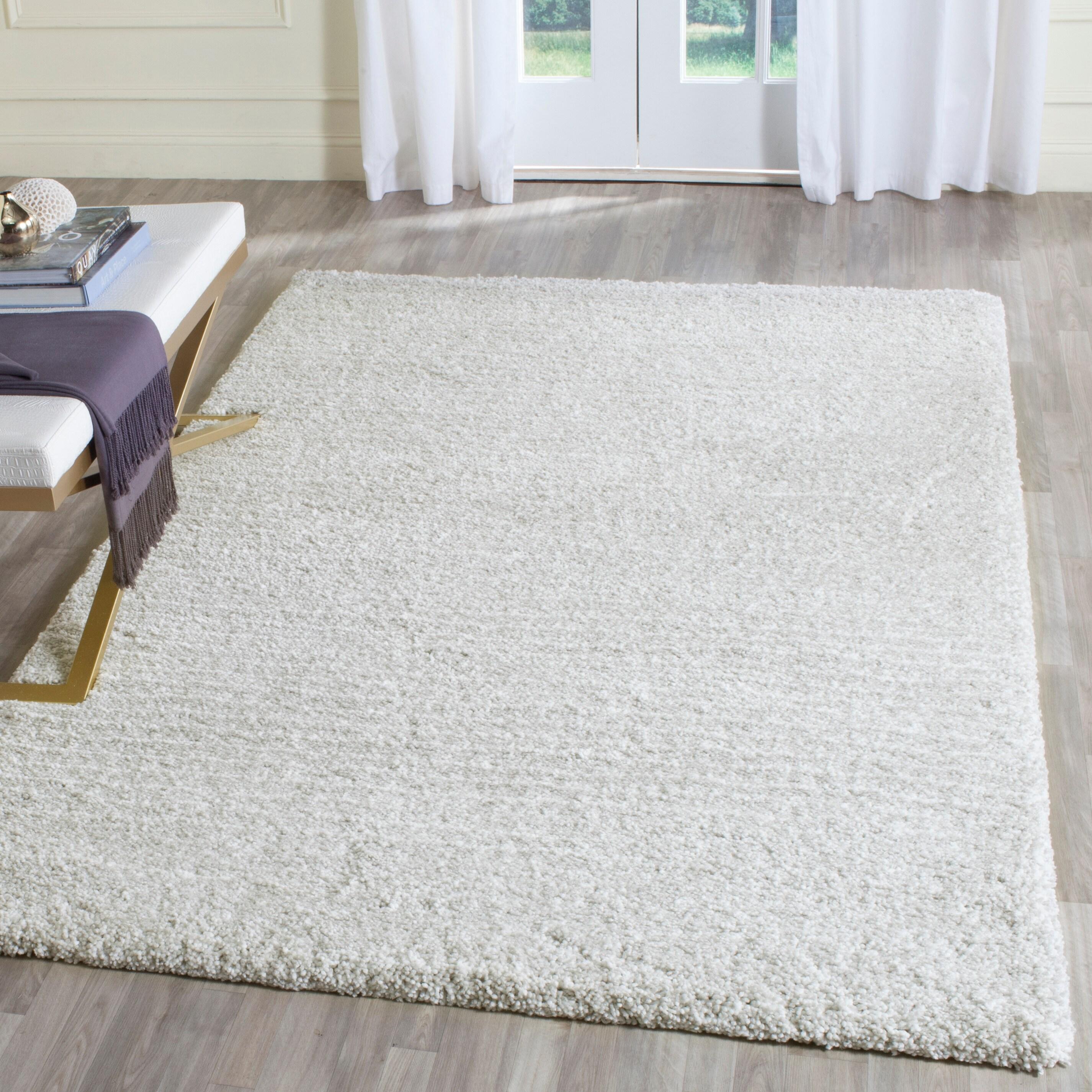 Ultimate Shag SGU211 Hand Tufted Indoor Area Rug - Silver/Ivory - 5'x8' - Safavieh.