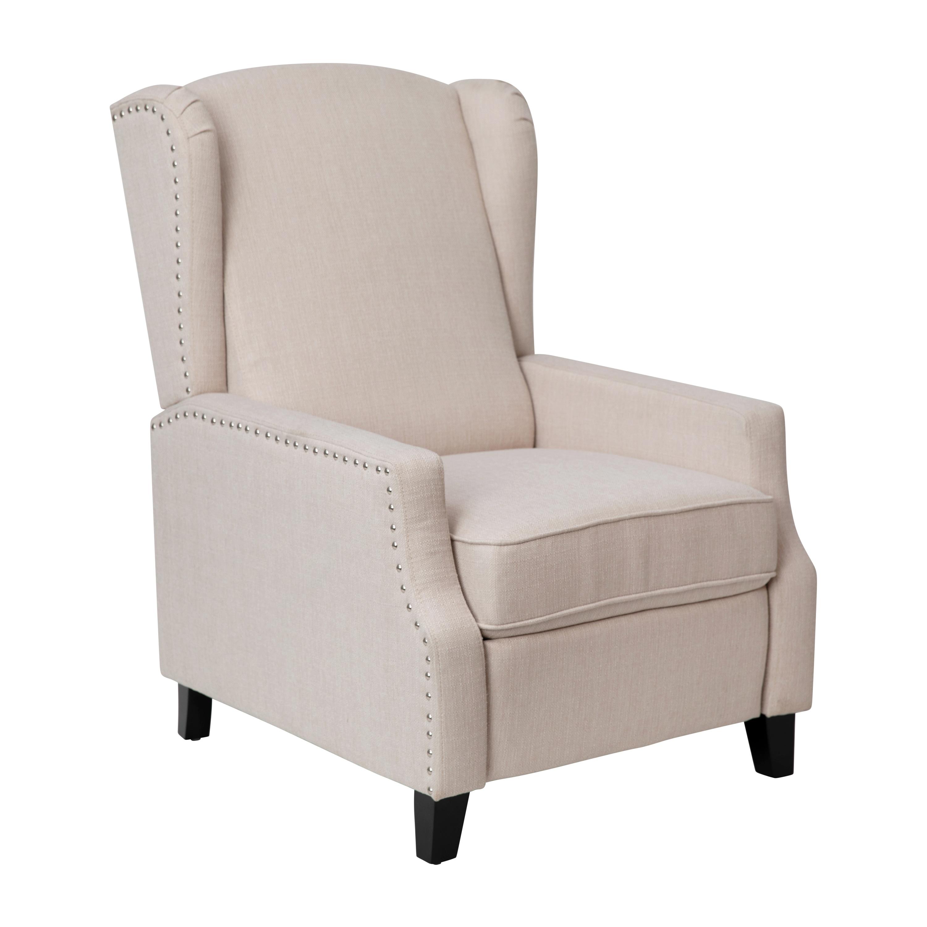 Fulton Polyester Fabric Upholstered Slim Wingback Push Back Recliner by Flash Furniture