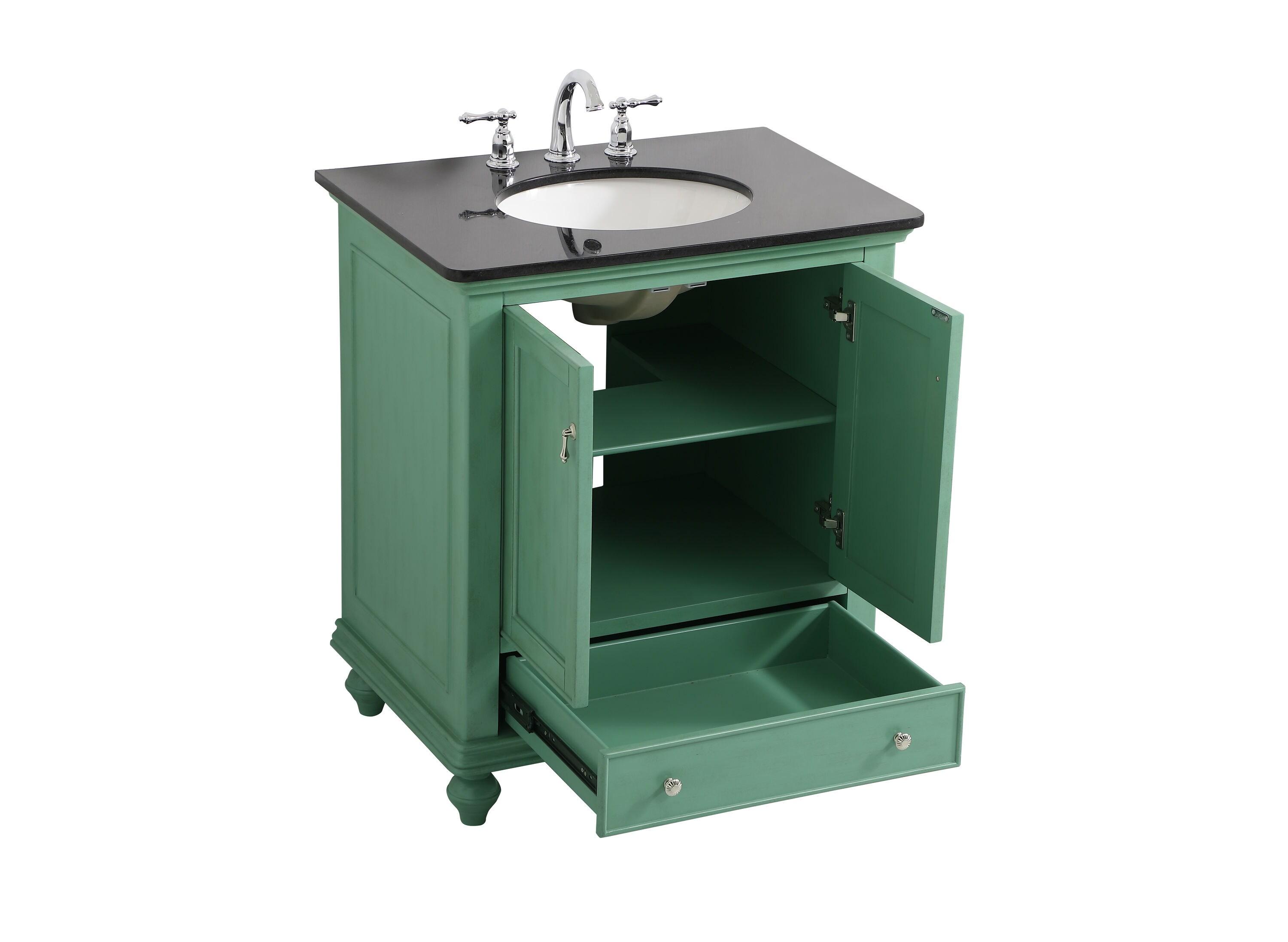 Elegant Kitchen and Bath 30 Inch Single Bathroom Vanity In Vintage Mint
