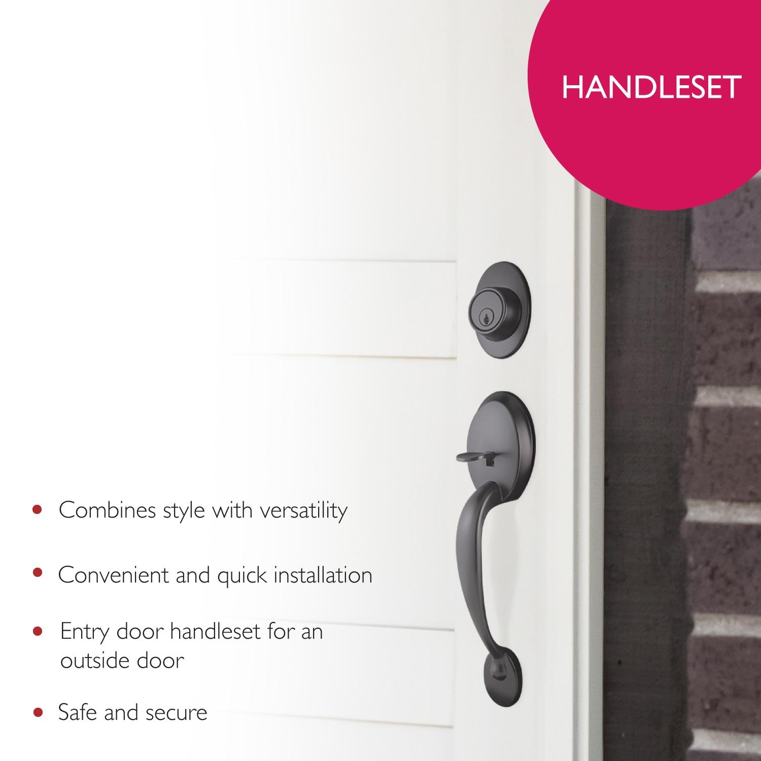 Springdale Handleset with Single Cylinder Deadbolt and Door Knob