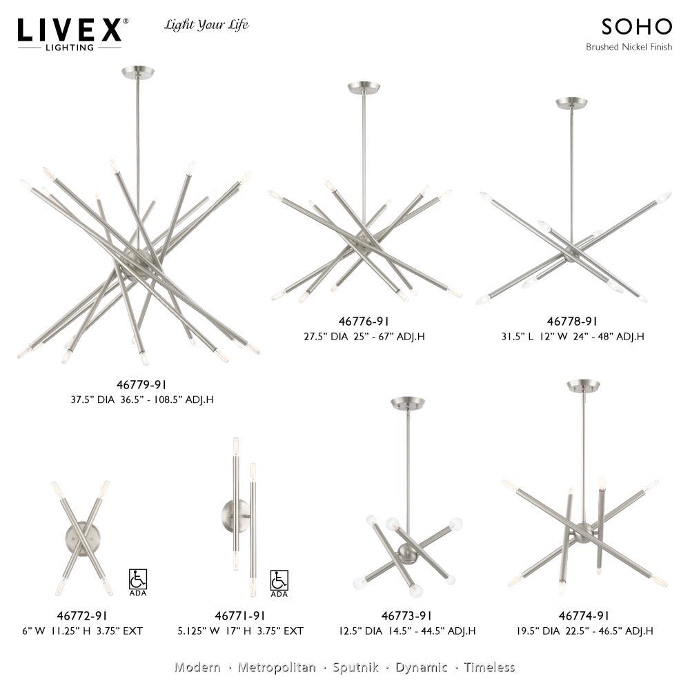 Livex Lighting Soho 8 - Light Chandelier in  Brushed Nickel