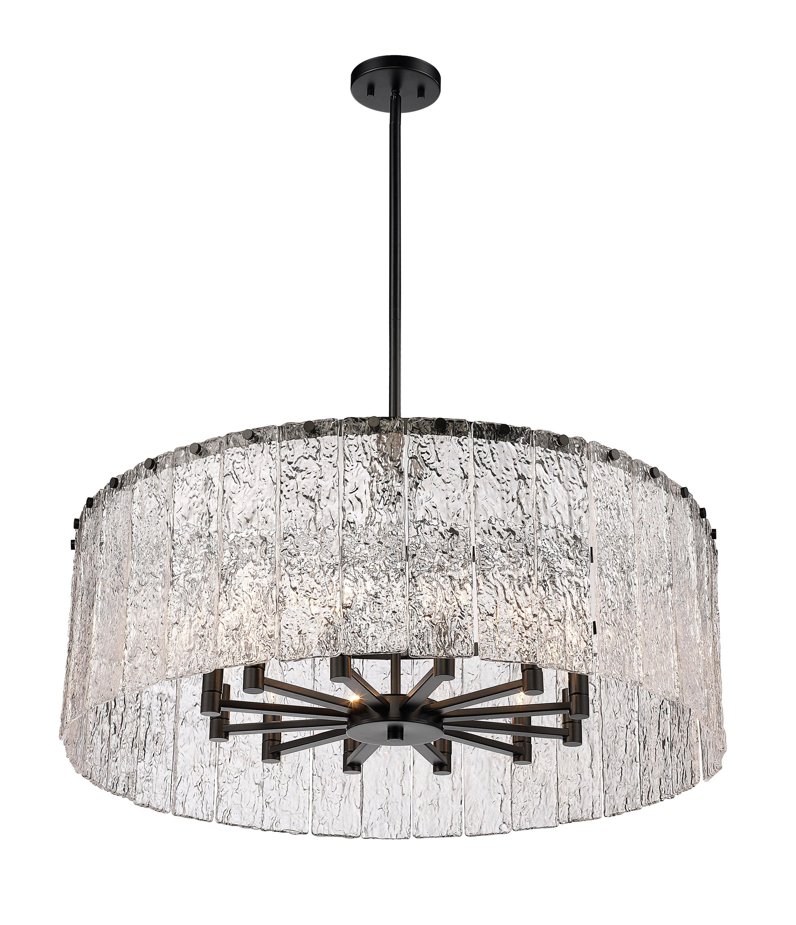 Z-Lite Glacier 12 - Light Chandelier in  Matte Black