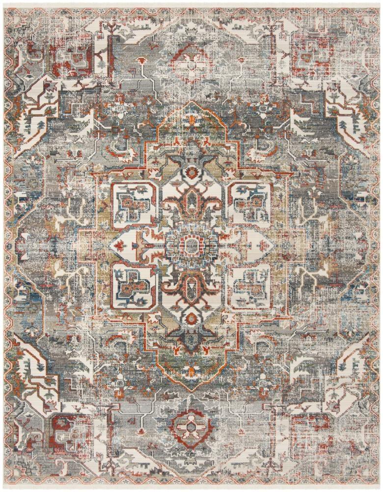 Vintage Persian VTP475 Power Loomed Indoor Area Rug - Charcoal/Olive - 6'x9' - Safavieh.