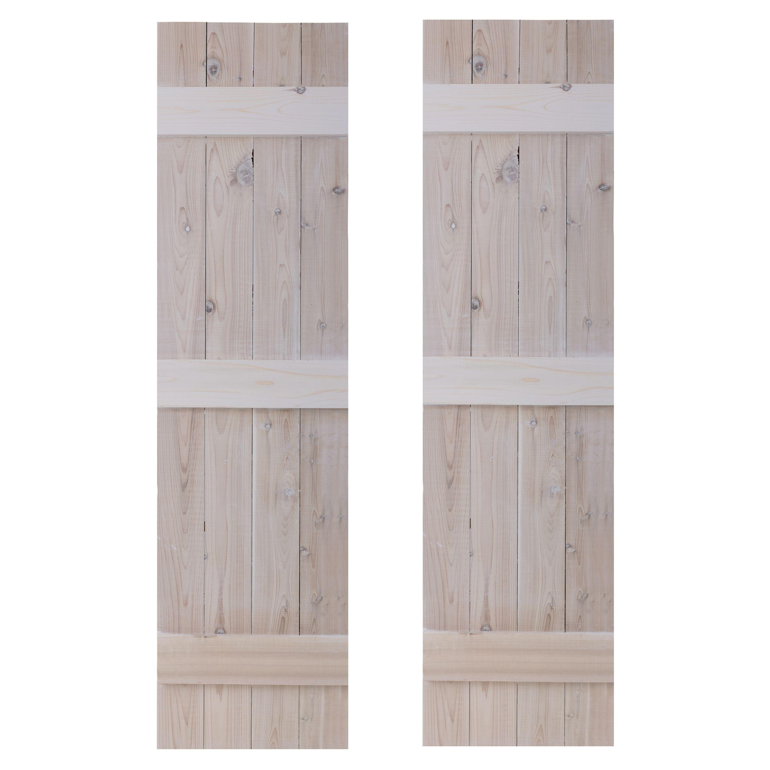 Dogberry Collections 14'' Board & Batten Shutters (Set of 2)