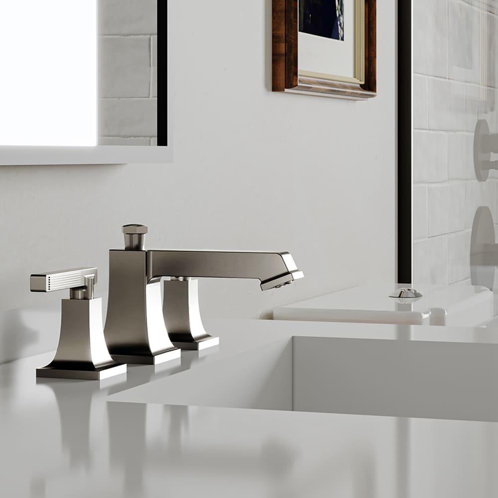 Widespread 2-handle Bathroom Faucet with Drain Assembly