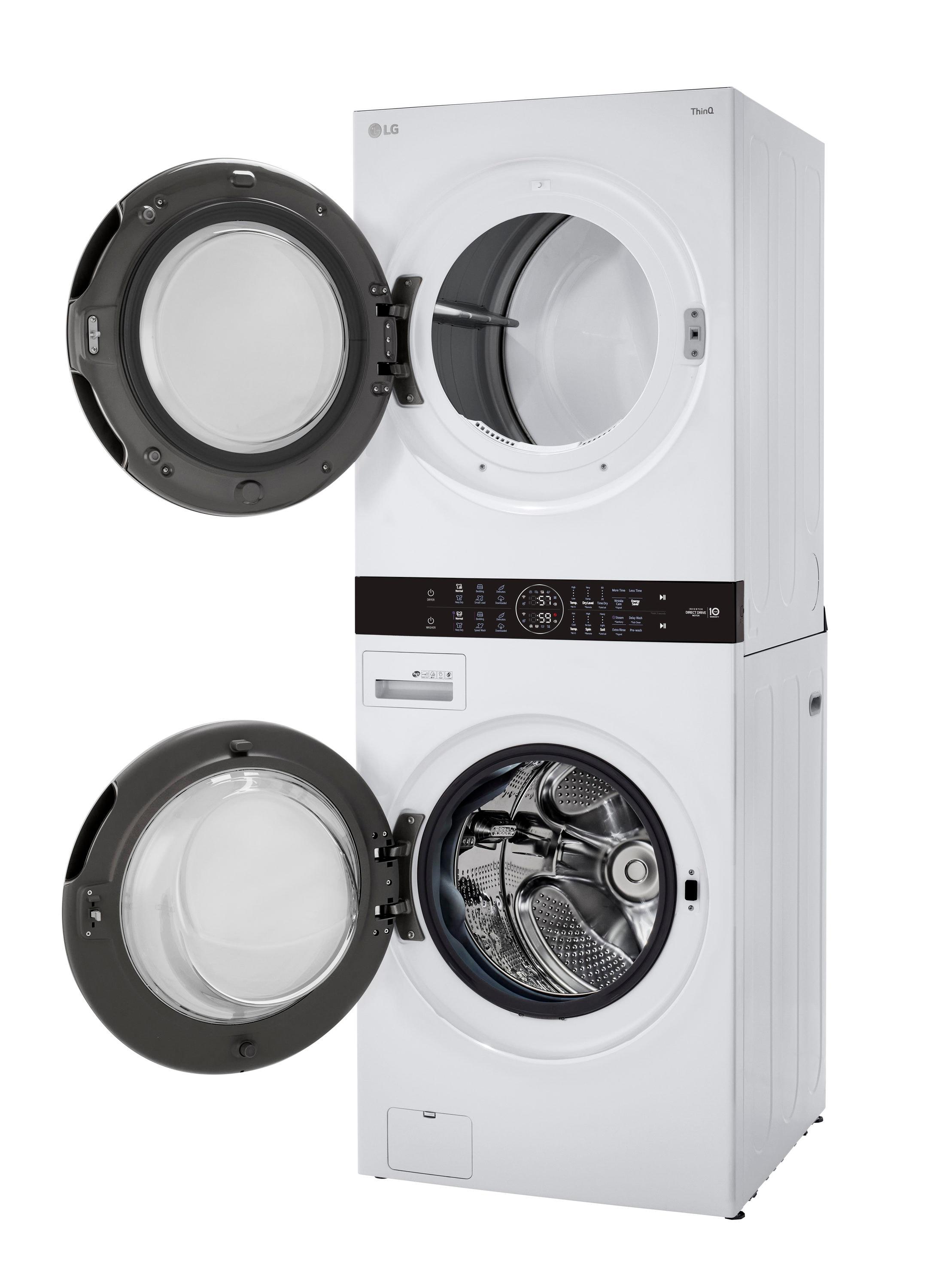 LG WKE100HWA 27 inch White WashTower™ with Center Control™ 4.5 cu. ft. Washer and 7.4 cu. ft. Electric Drye