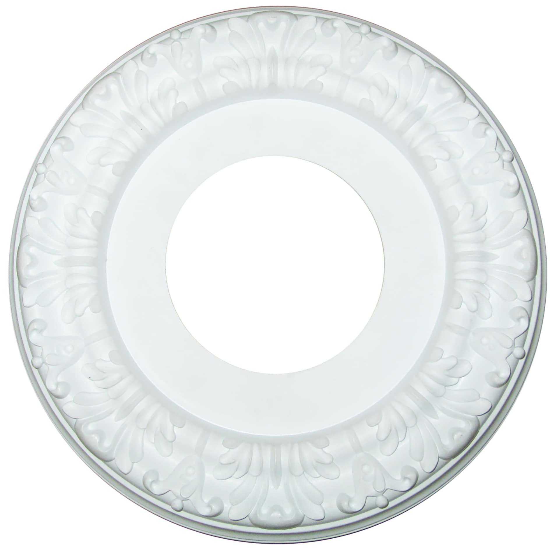allen + roth 10-Inches W x 10-Inches L Traditional White Composite Whole Ceiling Medallion