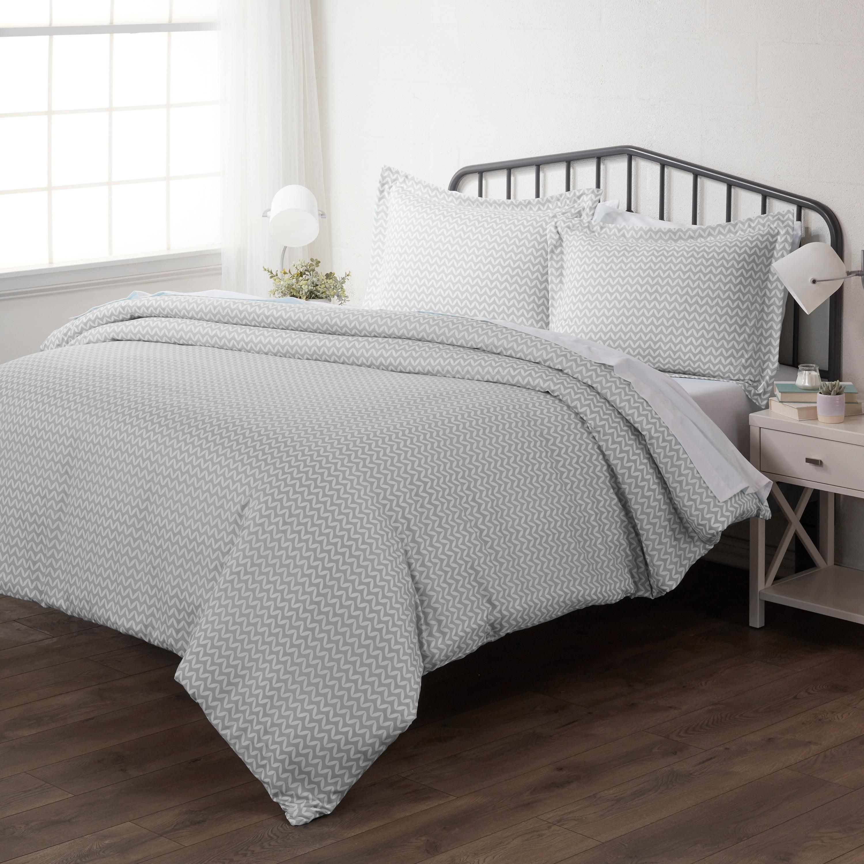 Simply Soft™ Puffed Chevron Pattern Duvet Cover Set