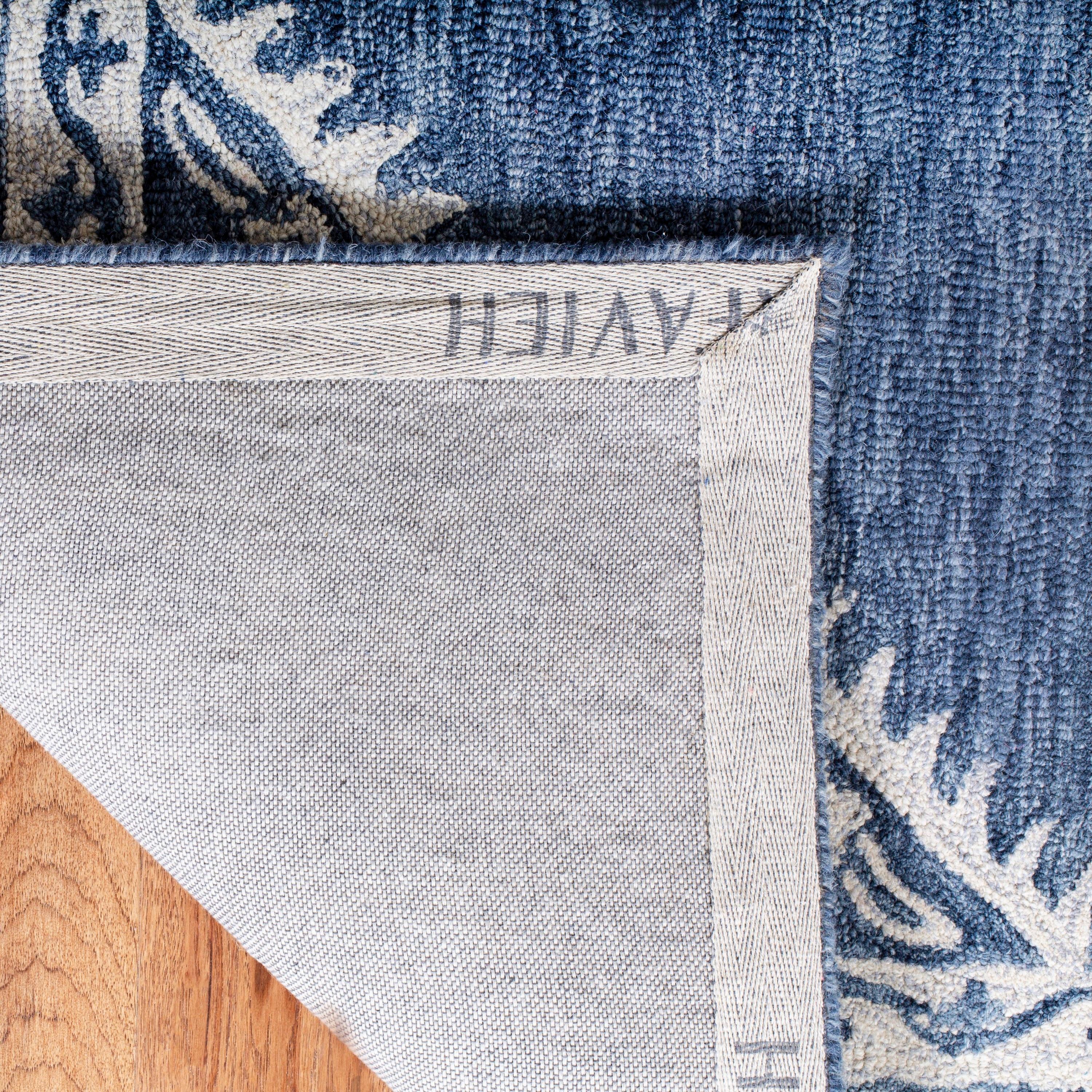 Micro-Loop MLP605 Hand Tufted Area Rug - Blue/Ivory - 4'x6' - Safavieh.