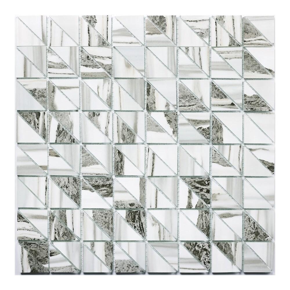 Art Deco Triangle 0.75" x 0.75" Glass Mosaic Tile