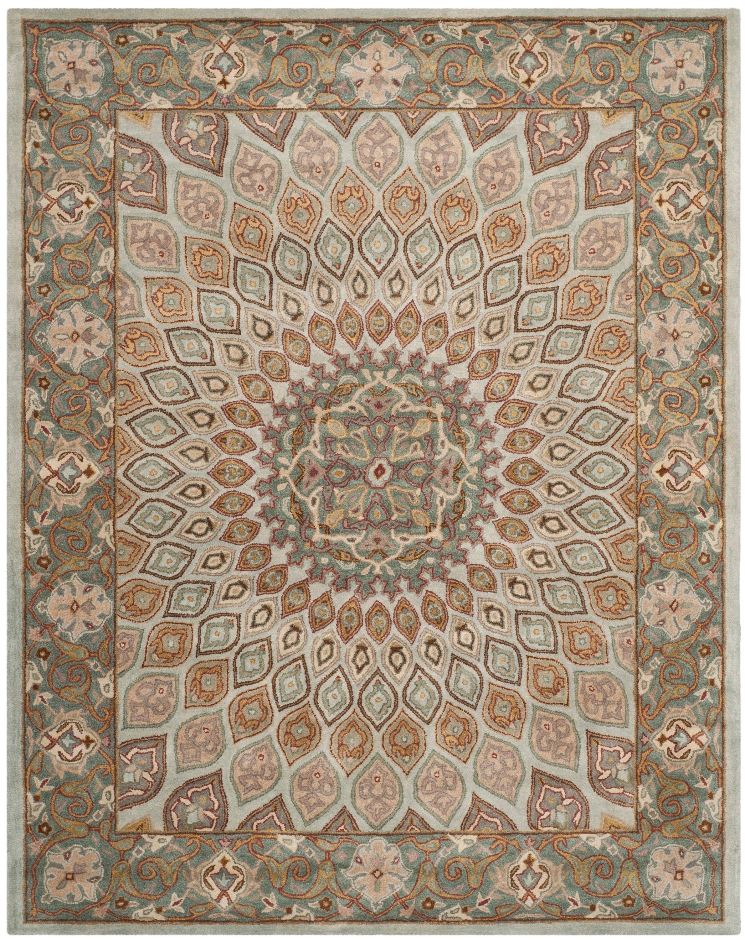 Heritage HG914 Hand Tufted Area Rug - Blue/Grey - 8'3"x11' - Safavieh.