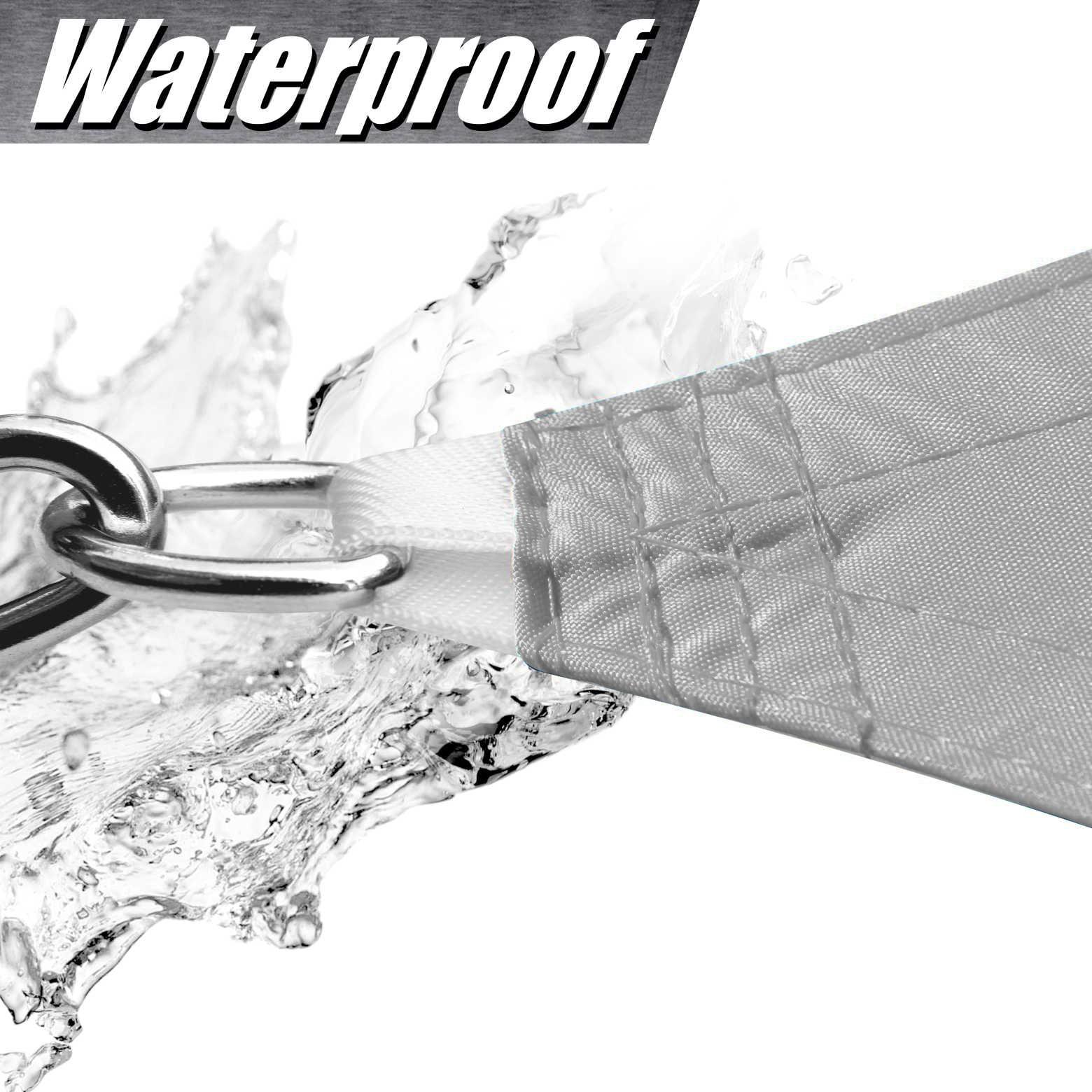 ColourTree 12' x 12' x 12' Grey Triangle Waterproof Sun Shade Sail Canopy Awning Shelter, 95% UV Blockage Water Resistant, Outdoor Patio Garden Carport (We Customize Size)