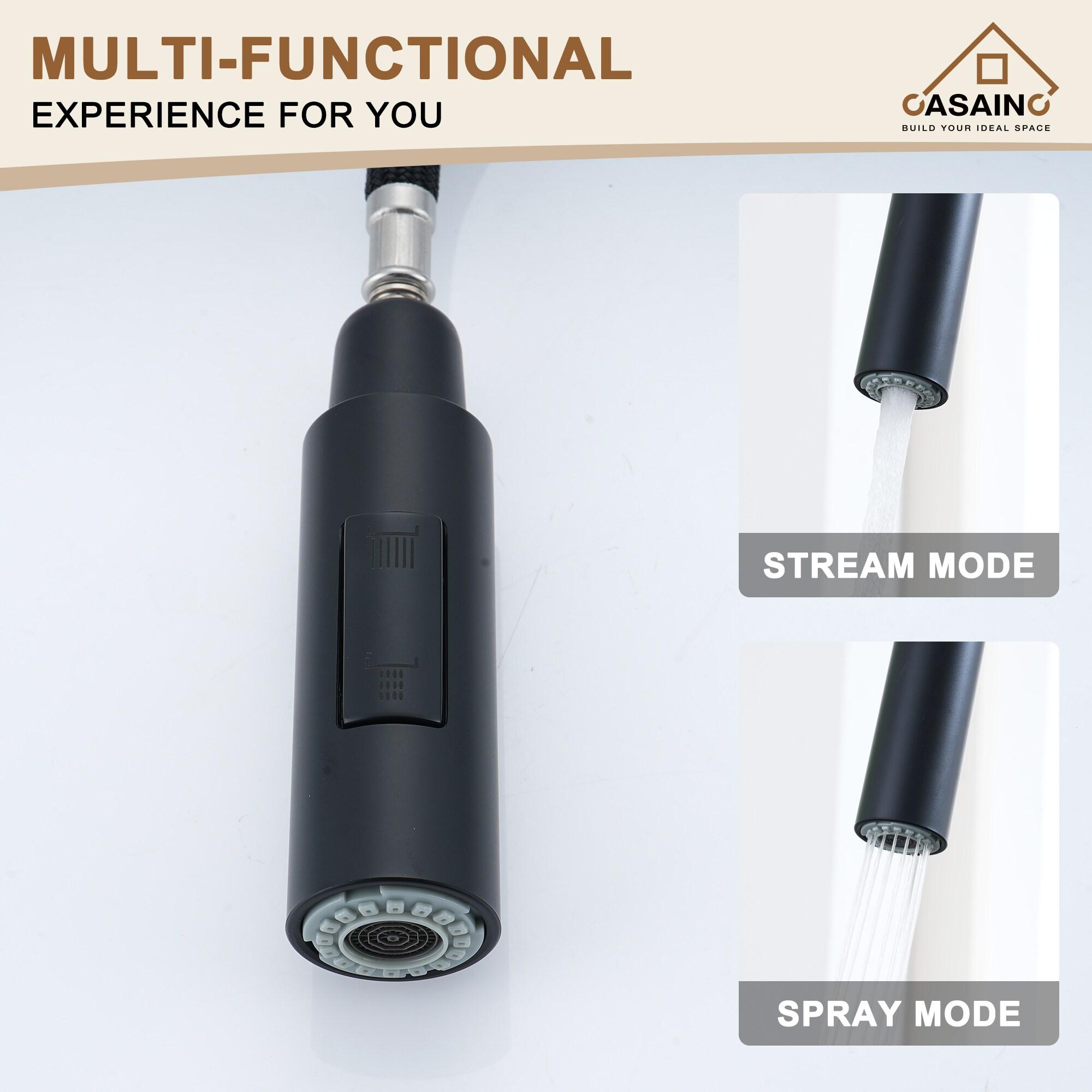 CASAINC Single-Handle Pull-Down Kitchen Faucet Single Hole Faucet