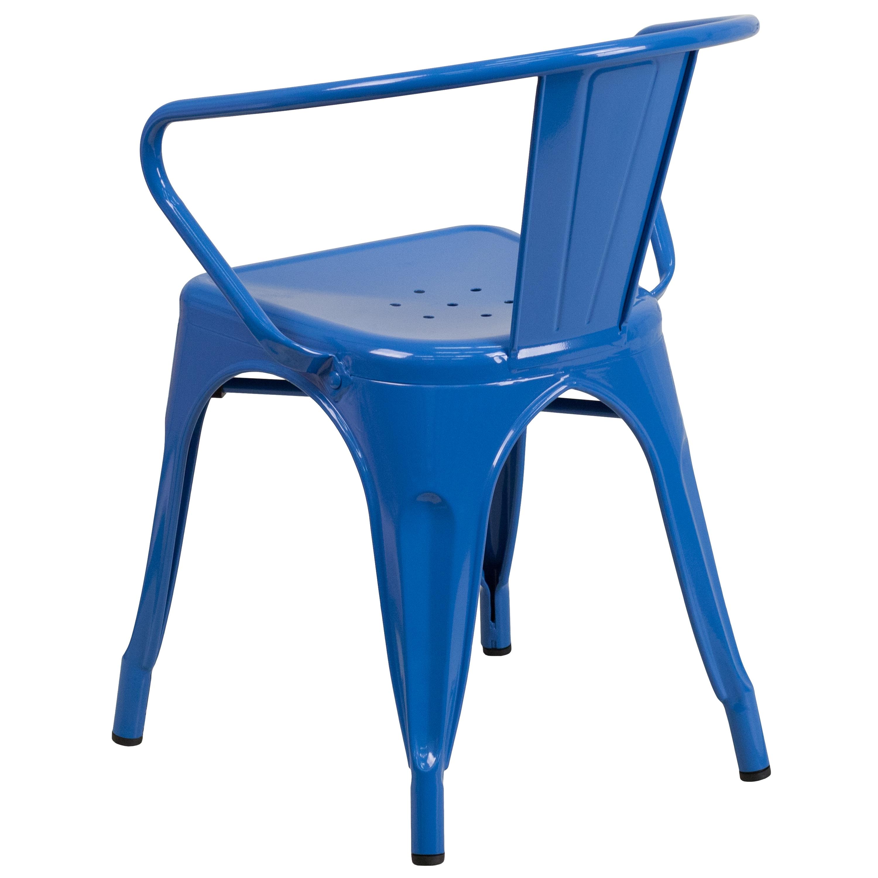 Flash Furniture Hucheson Metal Indoor-Outdoor Chair with Arms