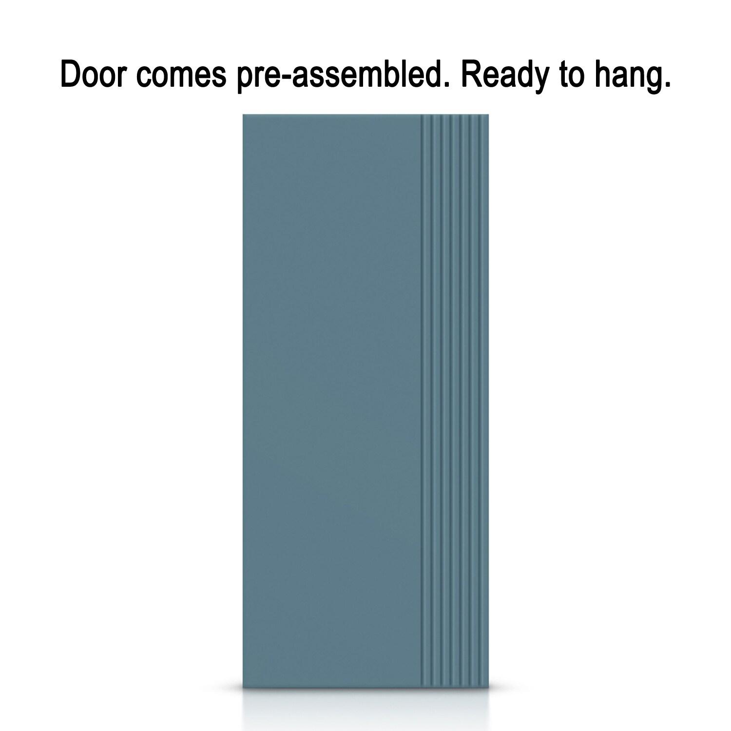 Calhome Paneled Manufactured Wood Painted Barn Door