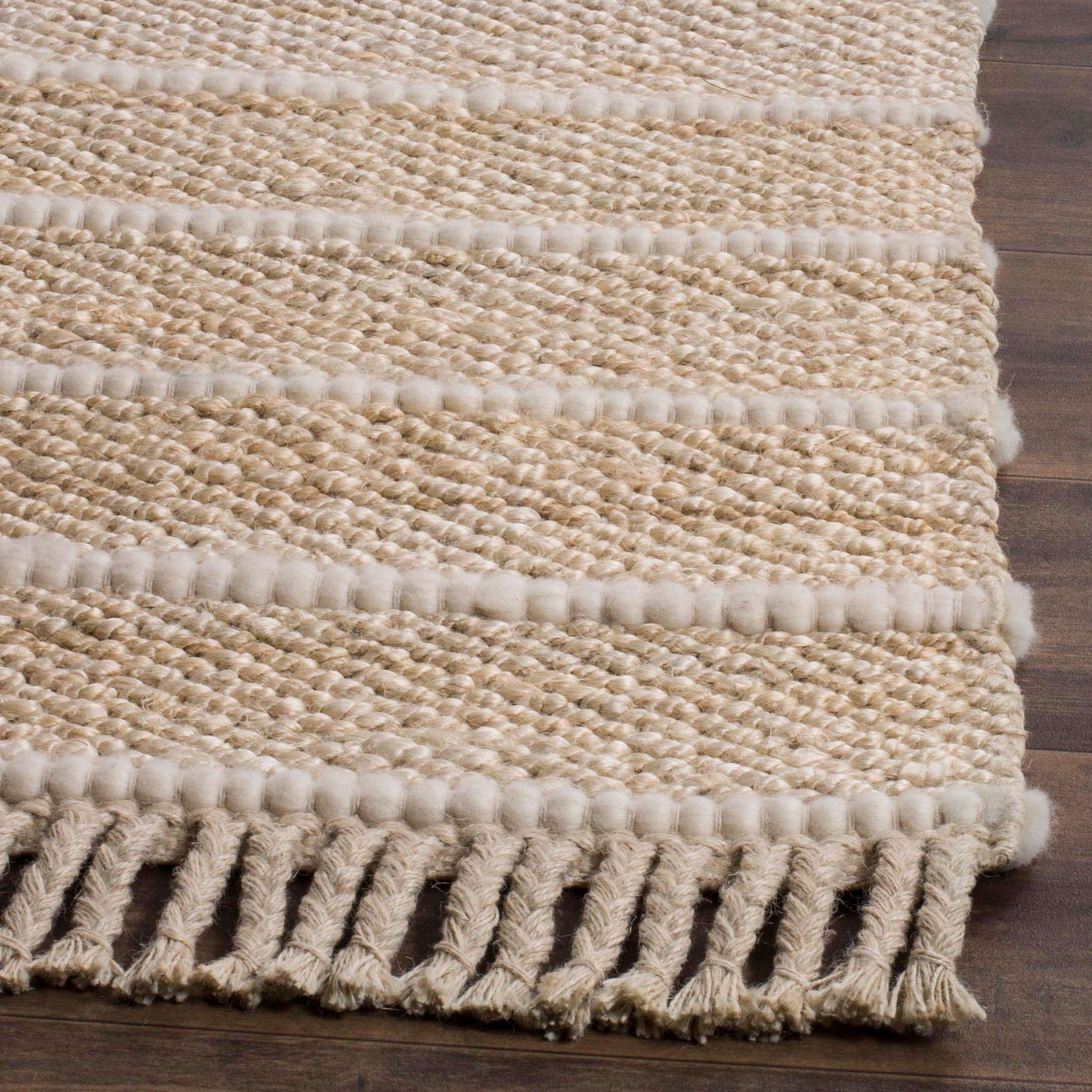 Natural Fiber NF550 Hand Woven Indoor Accent Rug - Ivory/Ivory - 3'x5' - Safavieh.