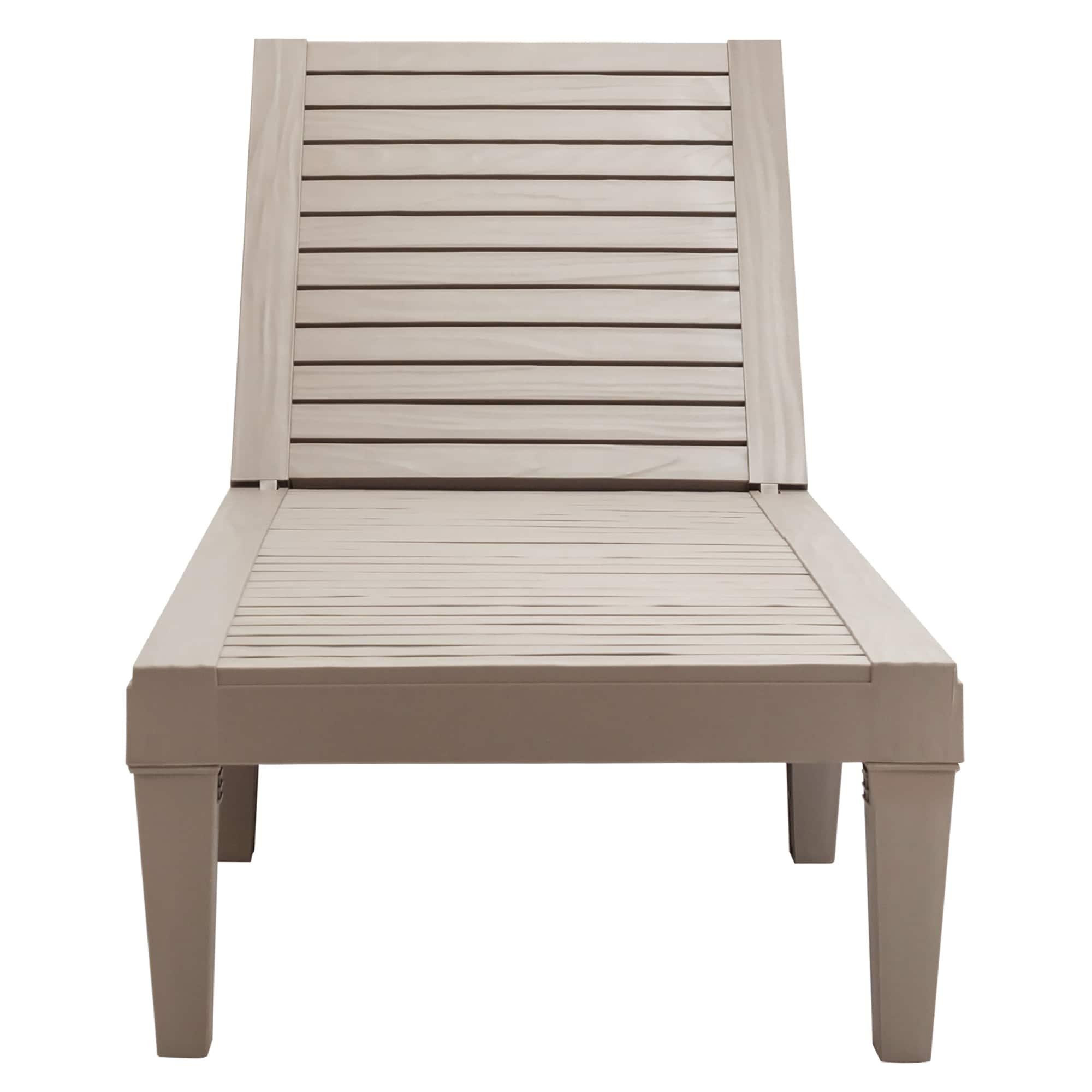 Topcobe Silla Reclinable de Exterior con Respaldo Ajustable en 5 Posiciones, Muebles para Terraza de Piscina, Marrón