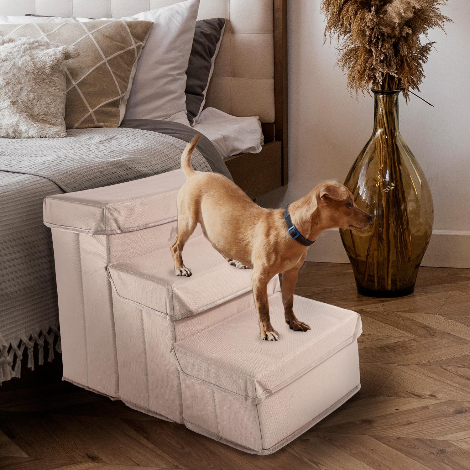 Wava Padded 3 Step Pet Storage Foldable Steps