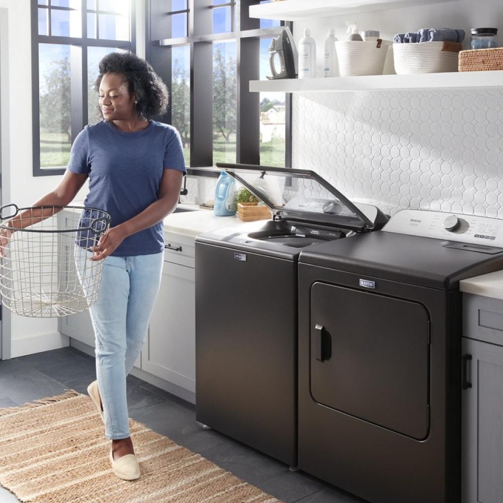 Maytag MVW6500MBK 4.7 Cu. Ft. Volcano Black Pet-Pro Top-Load HE Electric Washer