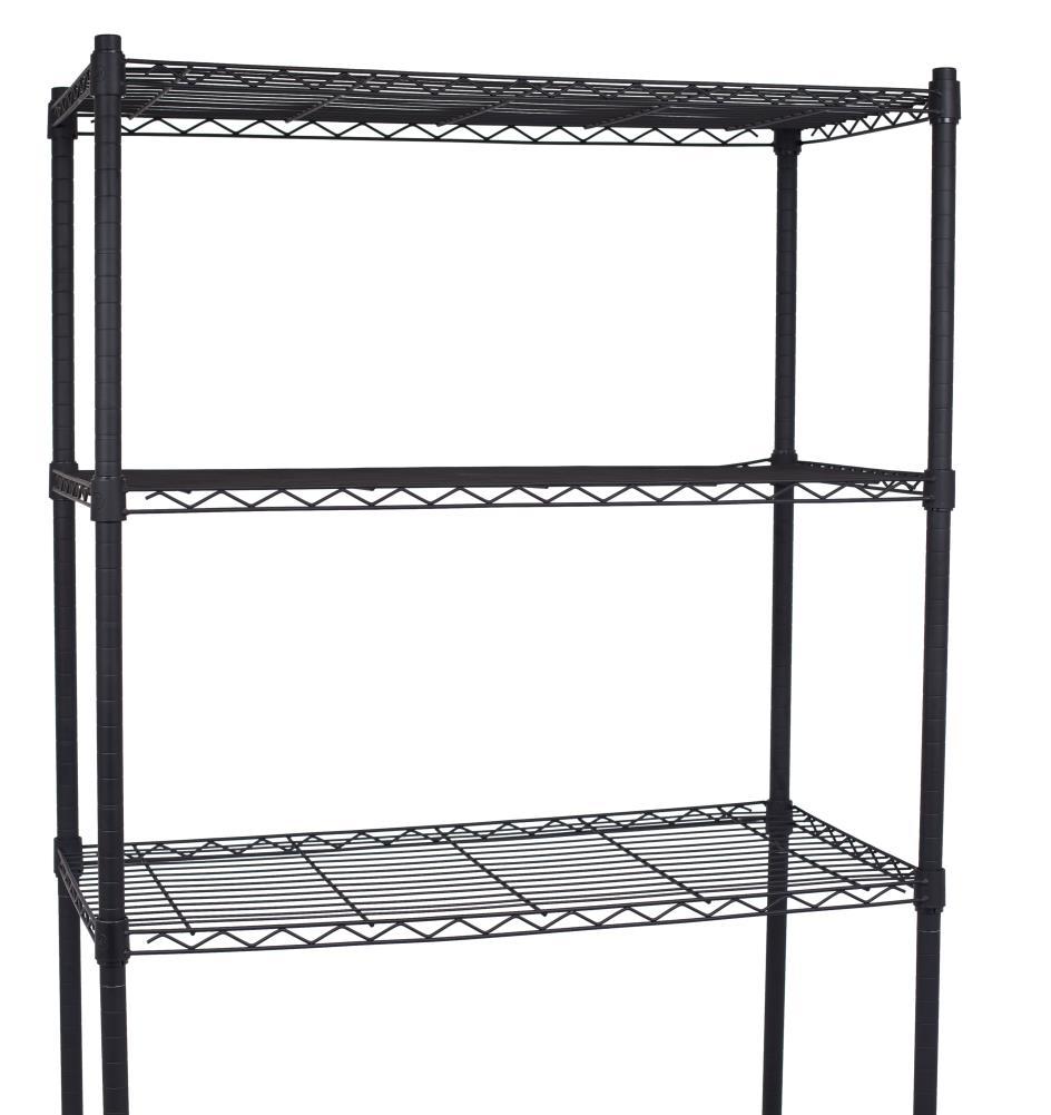 Internet's Best 5-Tier Wire Shelving - Flat Black - Heavy Duty Shelf