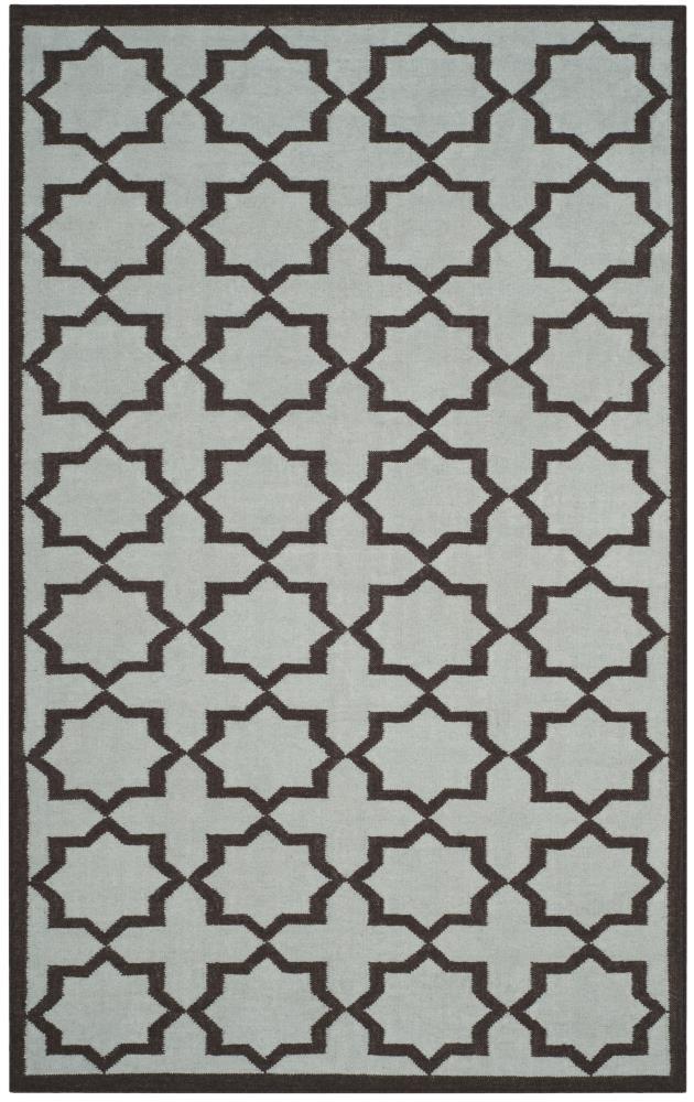 SAFAVIEH Dhurries Diana Geometric Area Rug, Light Blue, 5' x 8'