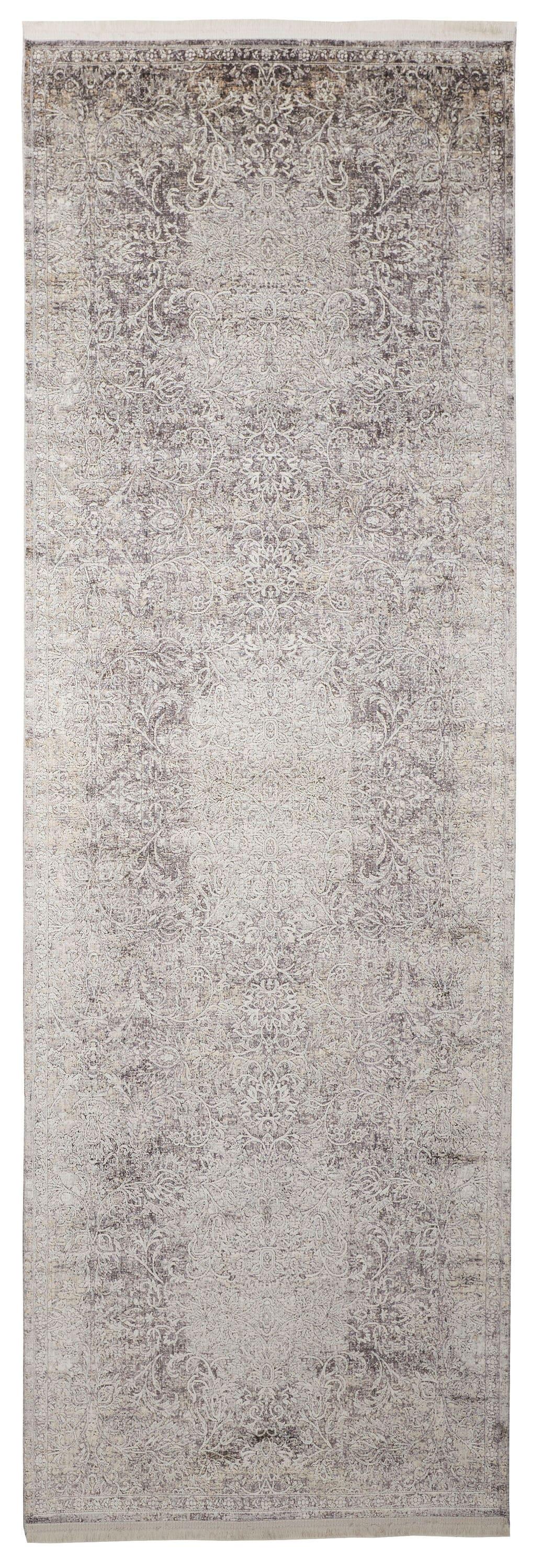 Sarrant Transitional Medallion Gray/Ivory/Tan Area Rug