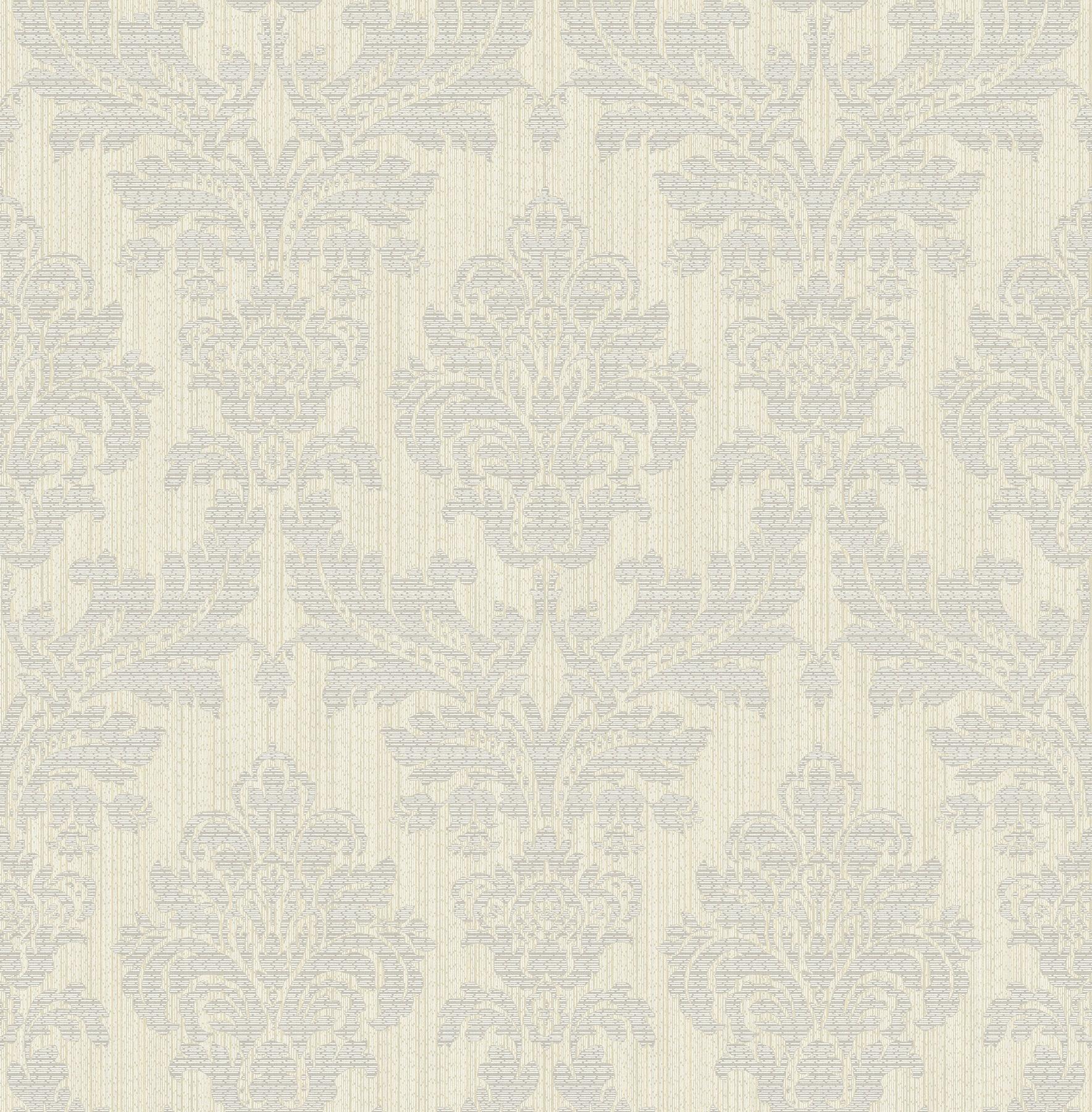 Advantage Piers Metallic Texture Damask Unpasted Non Woven Wallpaper, 20.5-in by 33-ft, 56.4 sq. ft.