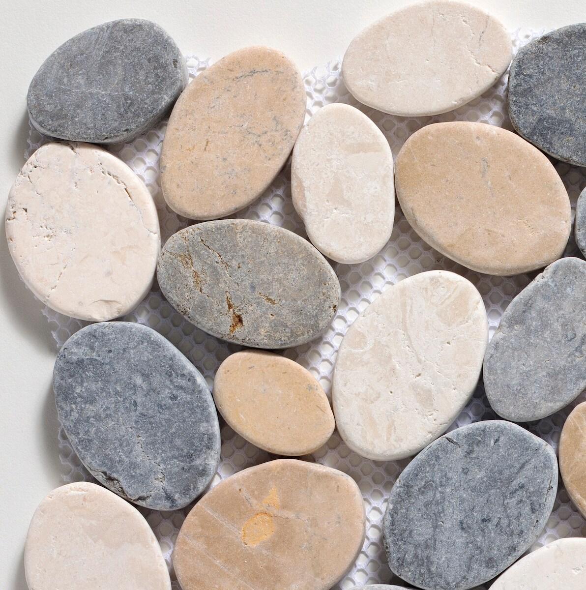 Cruz Bay Studio Natural Stone Pebbles Mosaic Wall & Floor Tile