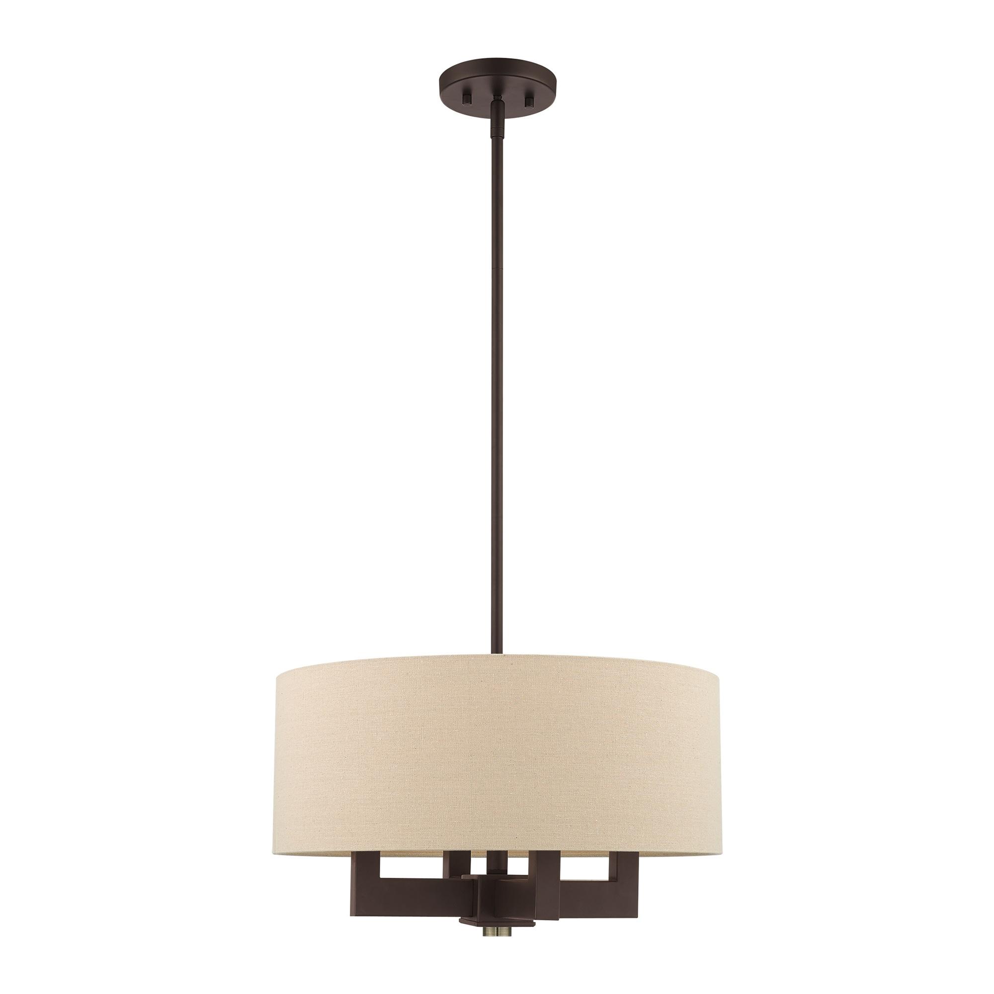 Livex Lighting Cresthaven 4 - Light Chandelier in  Bronze/Antique Brass