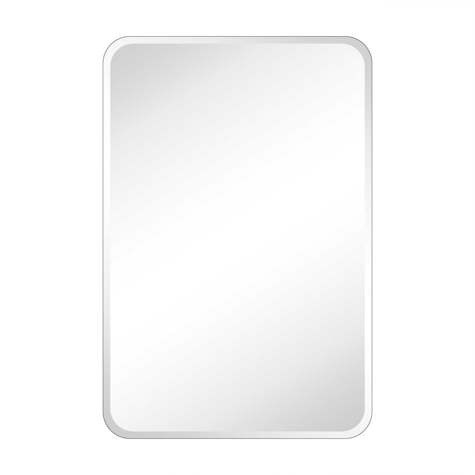 TEHOME 20 in. W x 30 in. H Rectangular Recess and Surface Mount Frameless Medicine Cabinet with Mirror