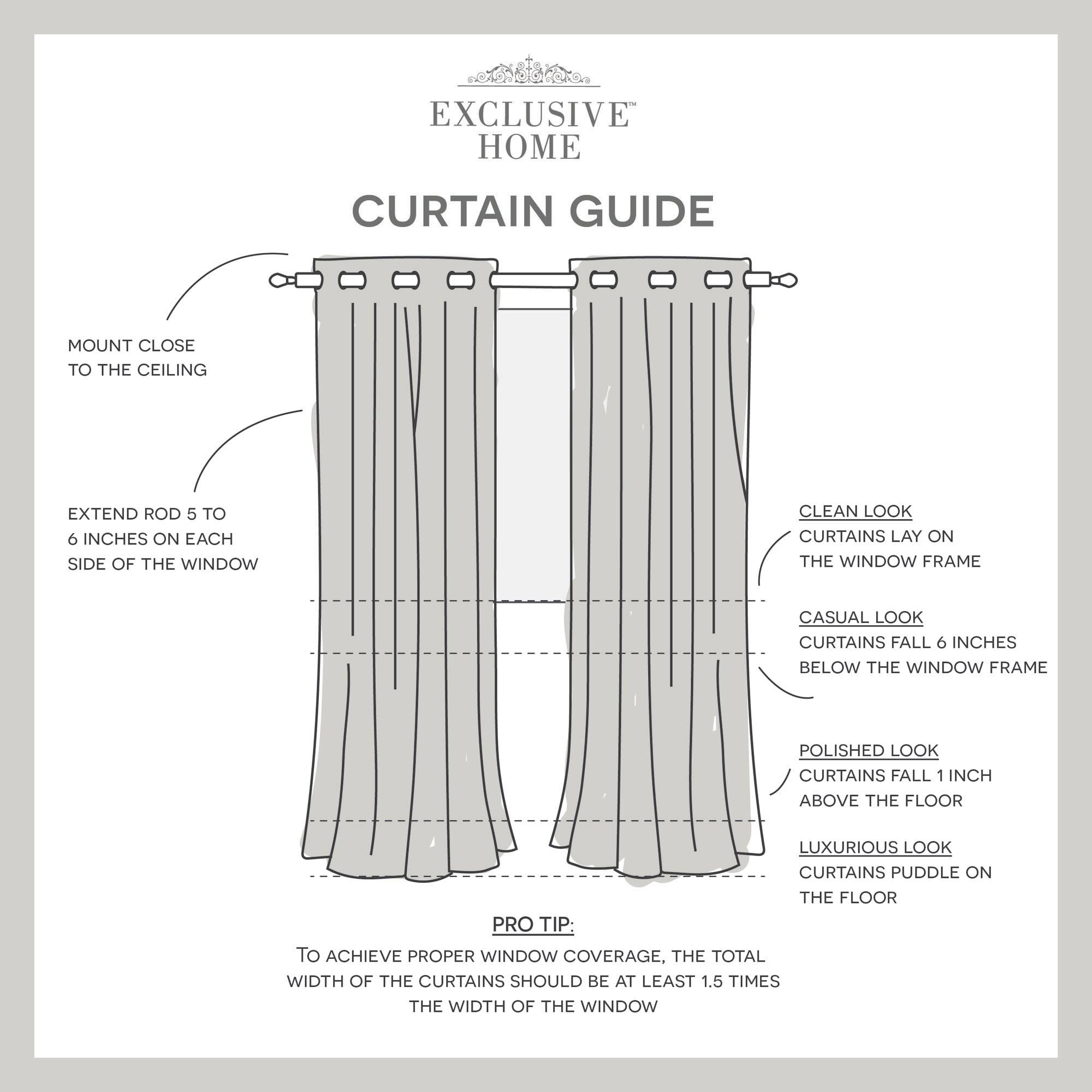 Set of 2 (96"x54") Loha Linen Grommet Top Light Filtering Curtain Panel Ivory - Exclusive Home: Modern Polyester Drapes