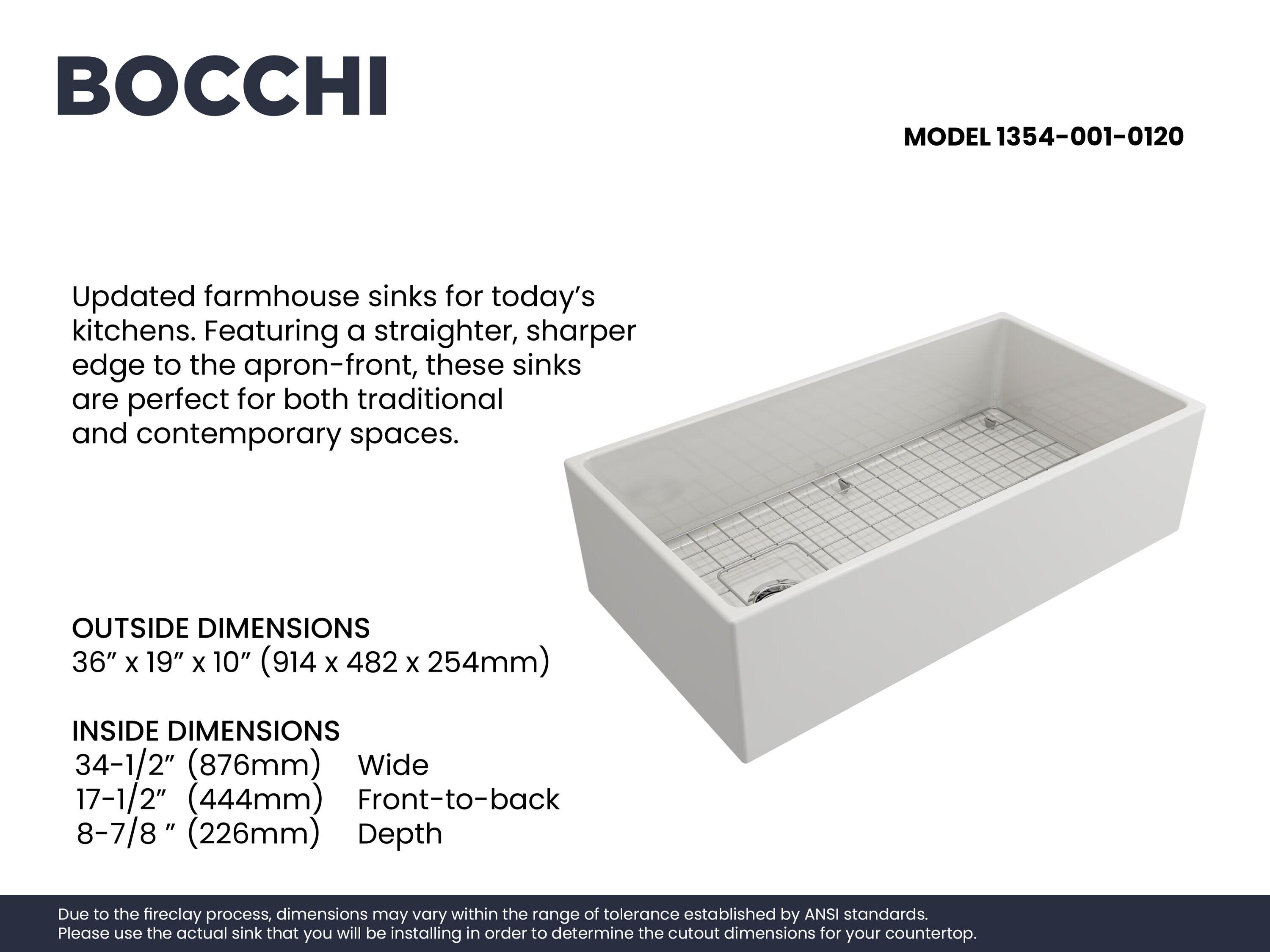 36'' L Farmhouse / Apron Fireclay Kitchen Sink