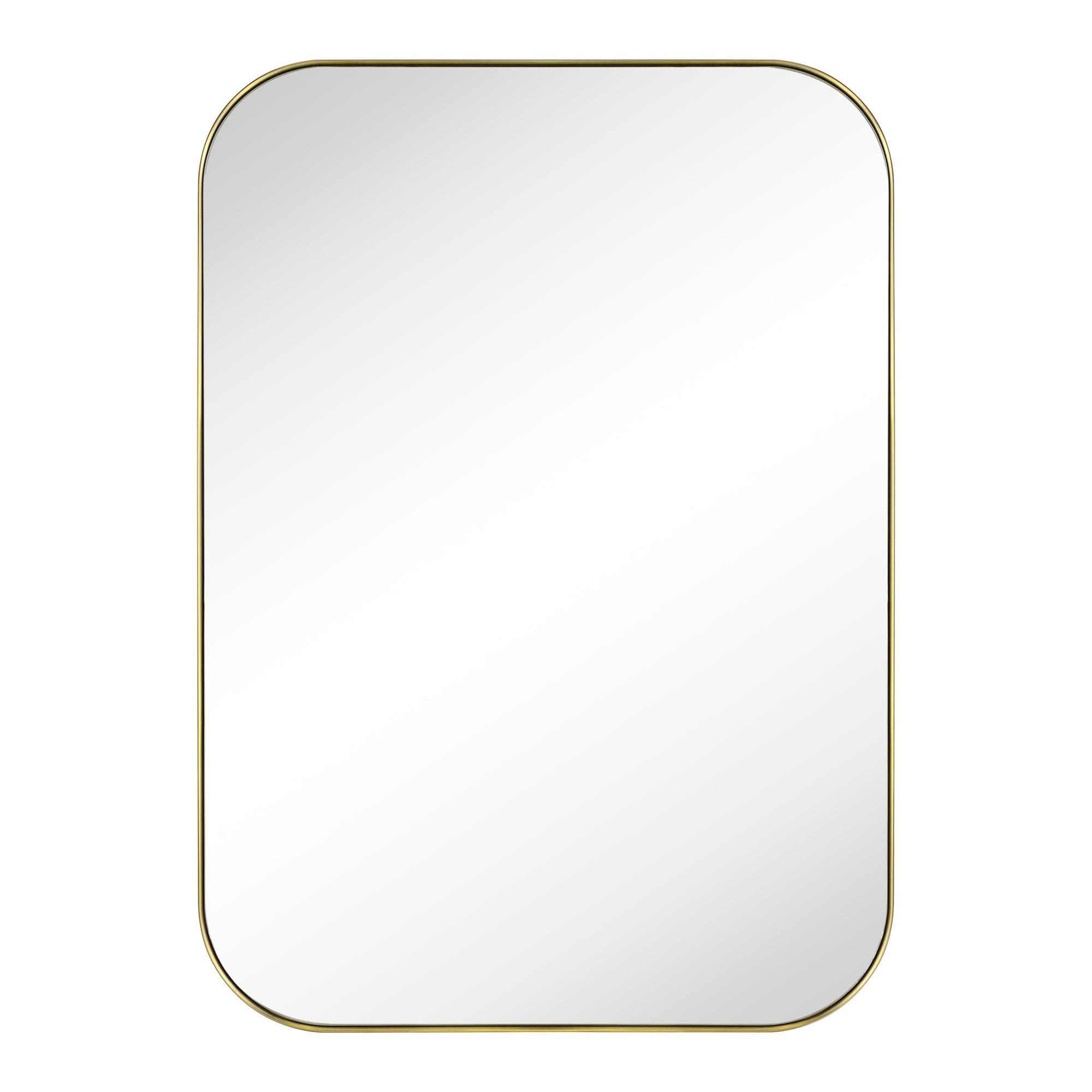 TEHOME Gold Surface and Recessed Mount Rectangular Stainless Steel Metal Framed Bathroom Medicine Cabinet with Mirror, 22'' W x 30'' H