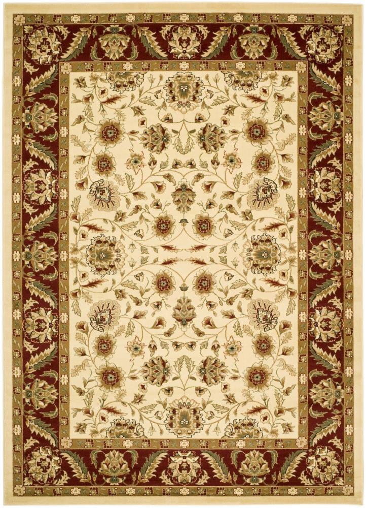 Lyndhurst LNH215 Power Loomed Area Rug - Ivory/Red - 6'x9' - Safavieh