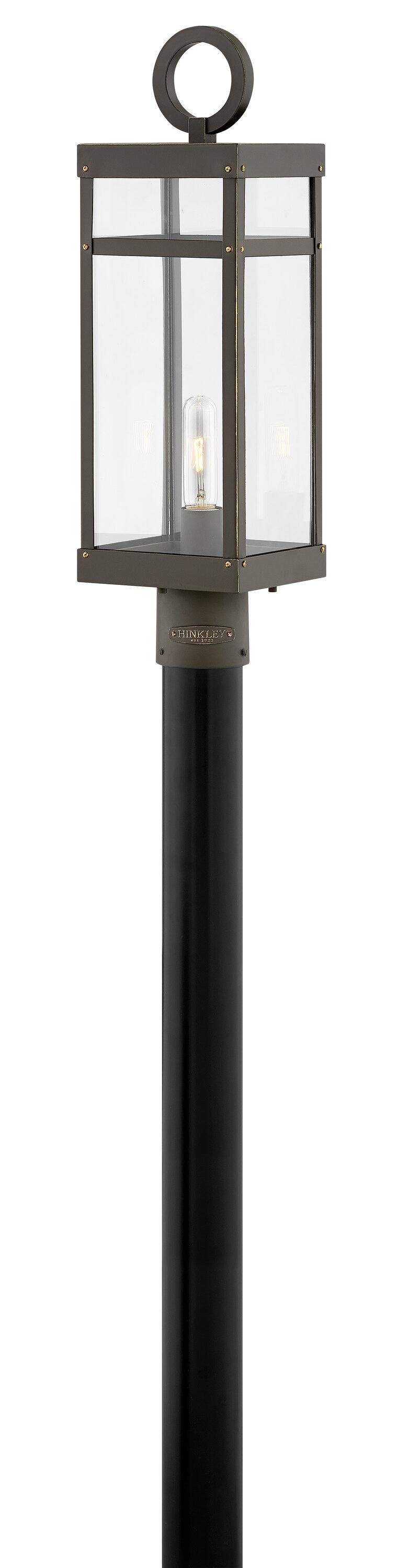 Oil Rubbed Bronze LED Outdoor Post Light with Clear Glass