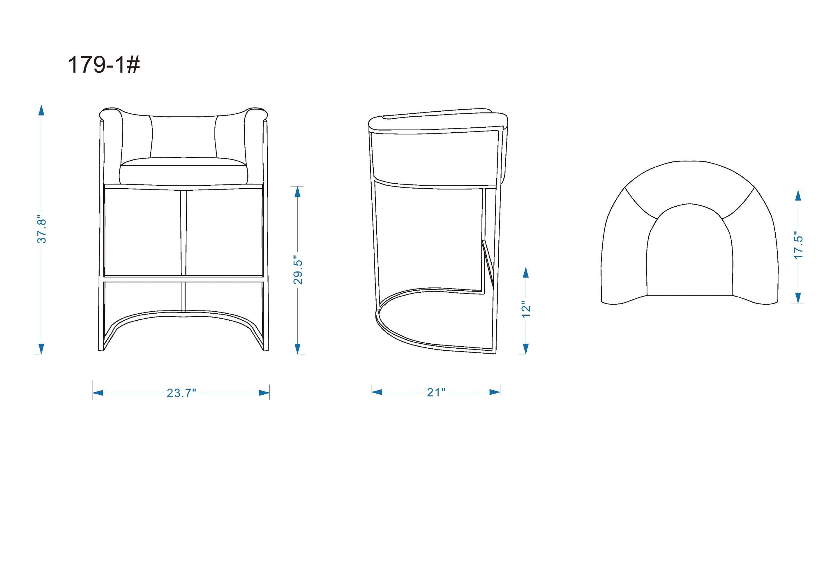 Cosmopolitan Upholstered Metal Barstool Camel - Manhattan Comfort: Faux Leather, Low Back, Fixed Height 29.5"