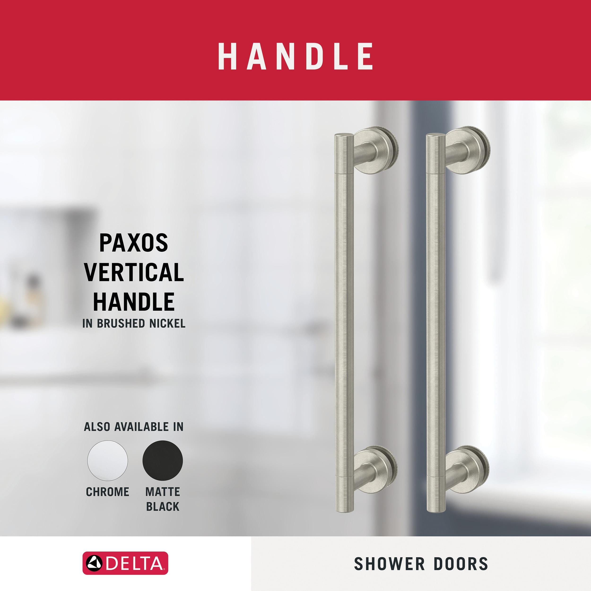 Delta Paxos 60 in. x 62-1/4 in. Frameless Sliding Bathtub Door in Chrome with 5/16 in. (8mm) Tempered Clear Glass, SD5758473